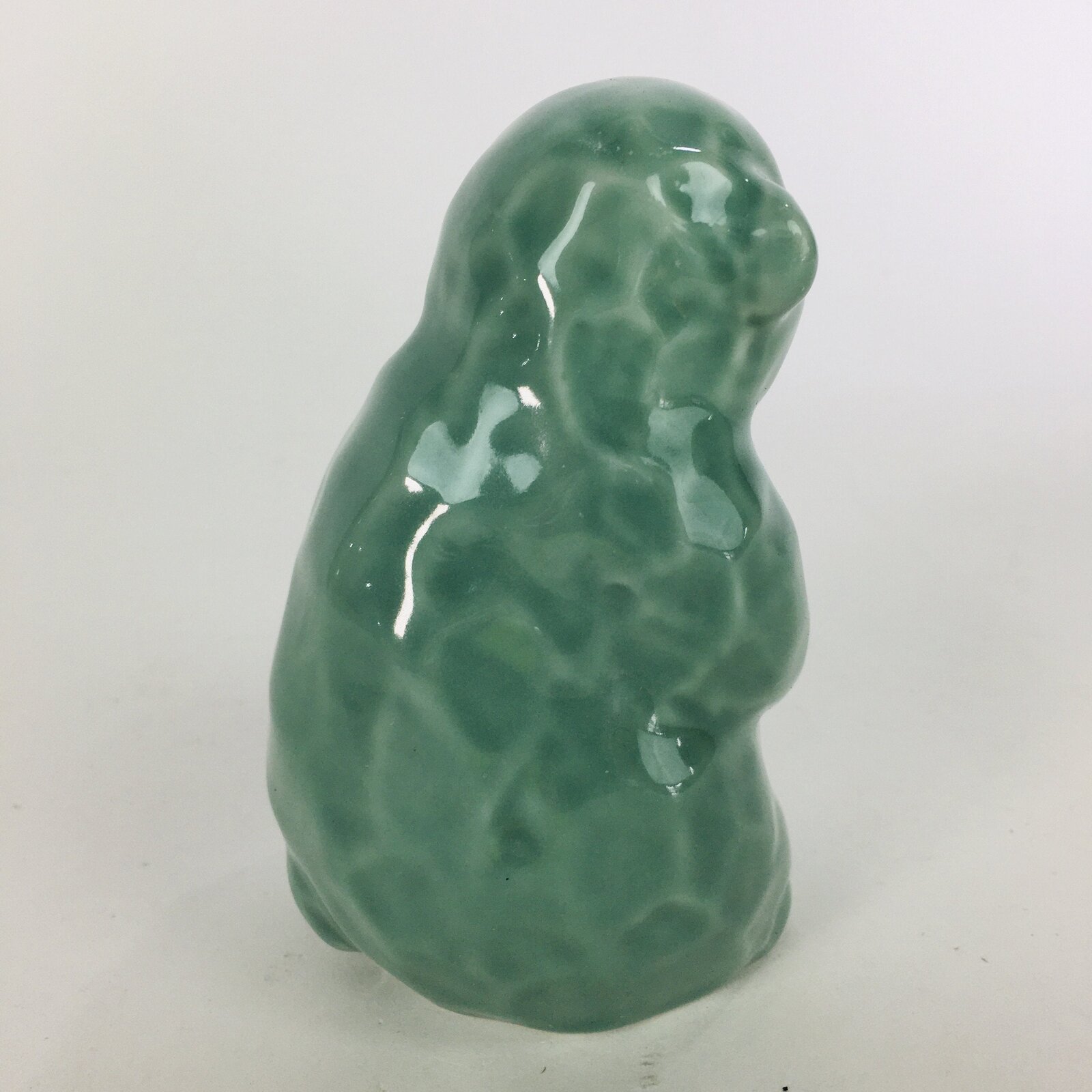 Japanese Porcelain Zodiac Monkey Statue Vtg Blue Lucky Charm Figurine BD667