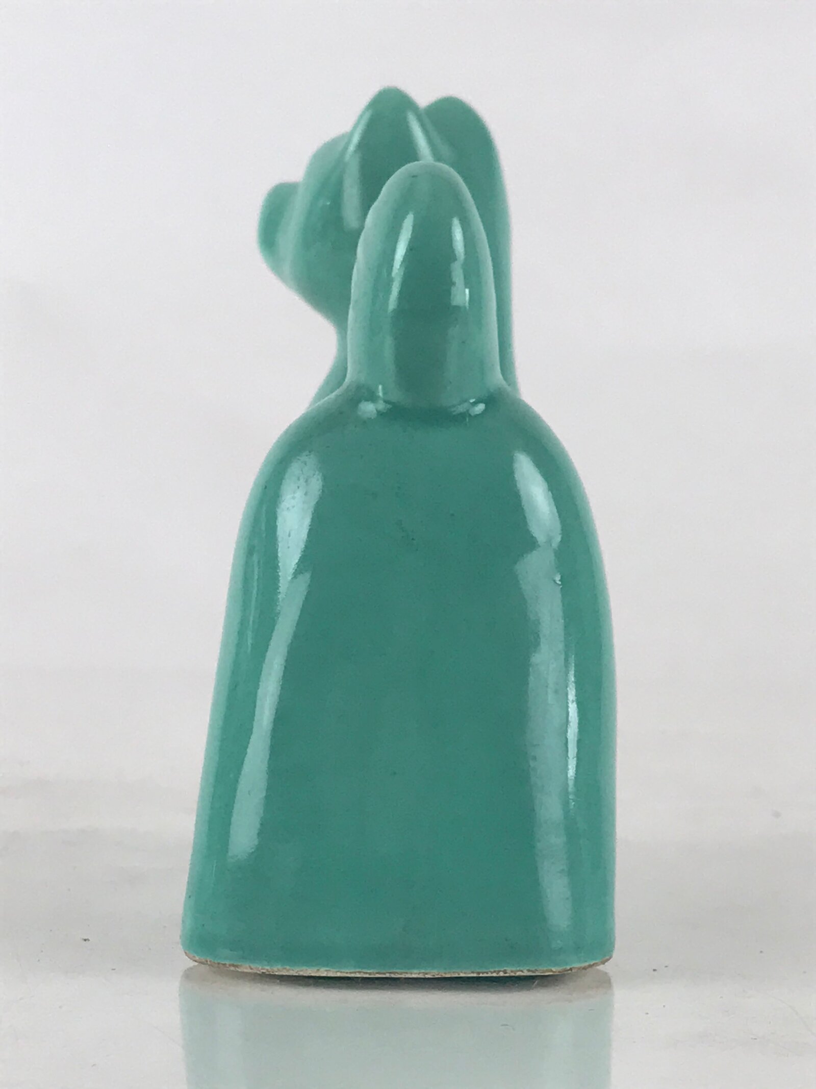 Japanese Porcelain Zodiac Symbol Dog Figurine Vtg Ornament Okimono Inu Green BD8