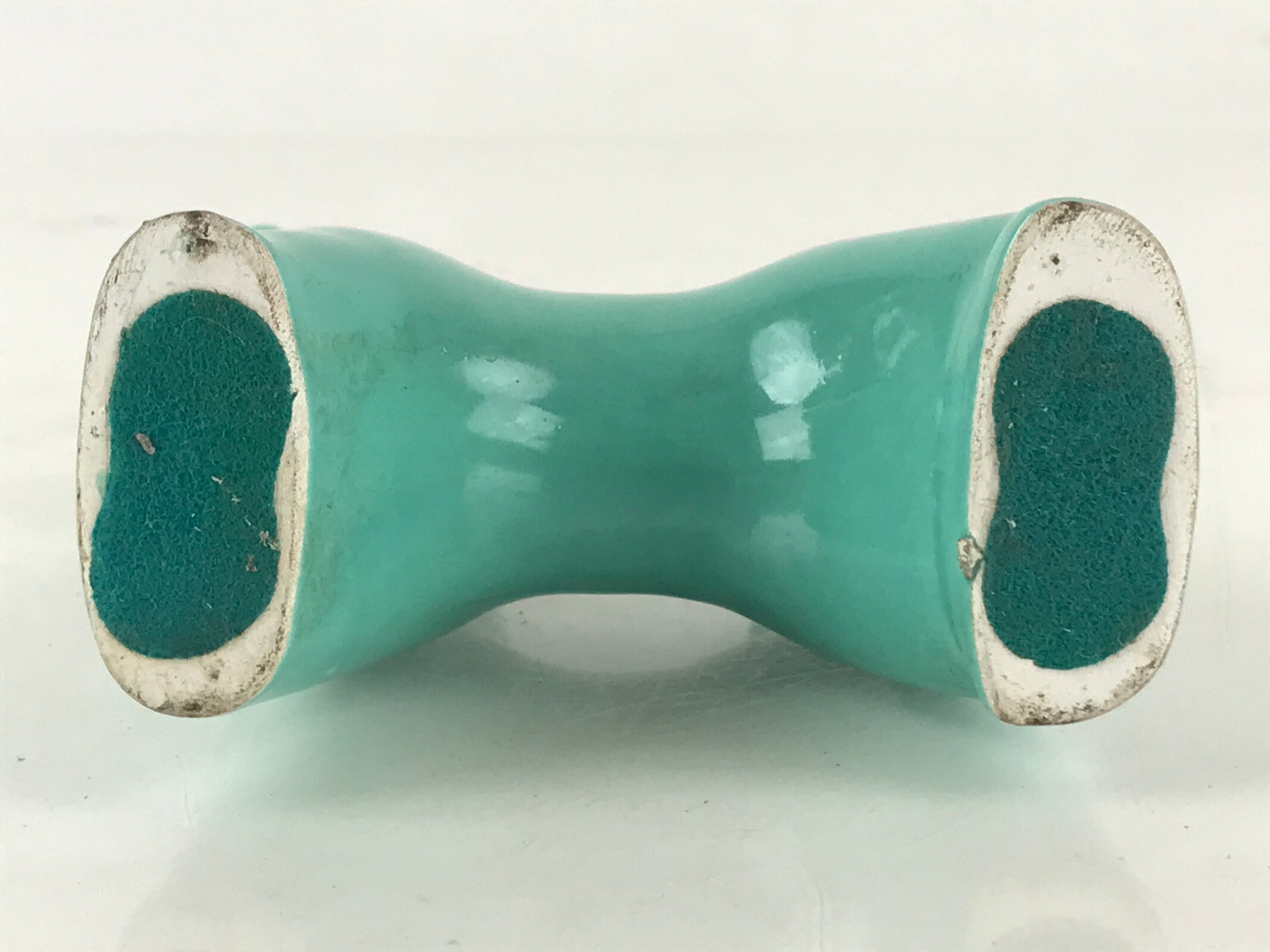 Japanese Porcelain Zodiac Symbol Dog Figurine Vtg Ornament Okimono Inu Green BD8