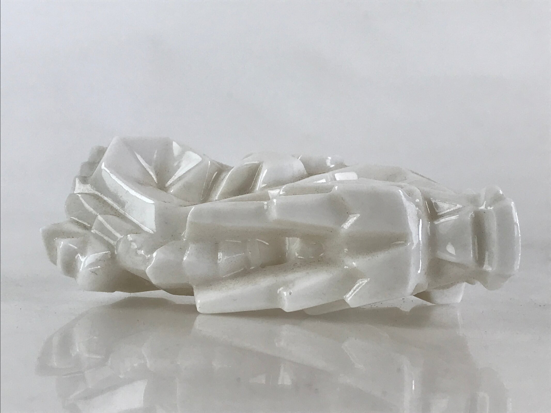 Japanese Porcelain Zodiac Symbol Dragon Figurine Vtg Ornament Okimono White BD87