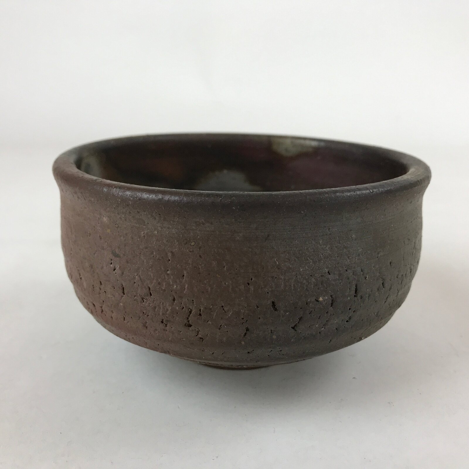 Japanese Pottery Green Tea Bowl Vtg Brown Matte Matcha Chawan CHB20