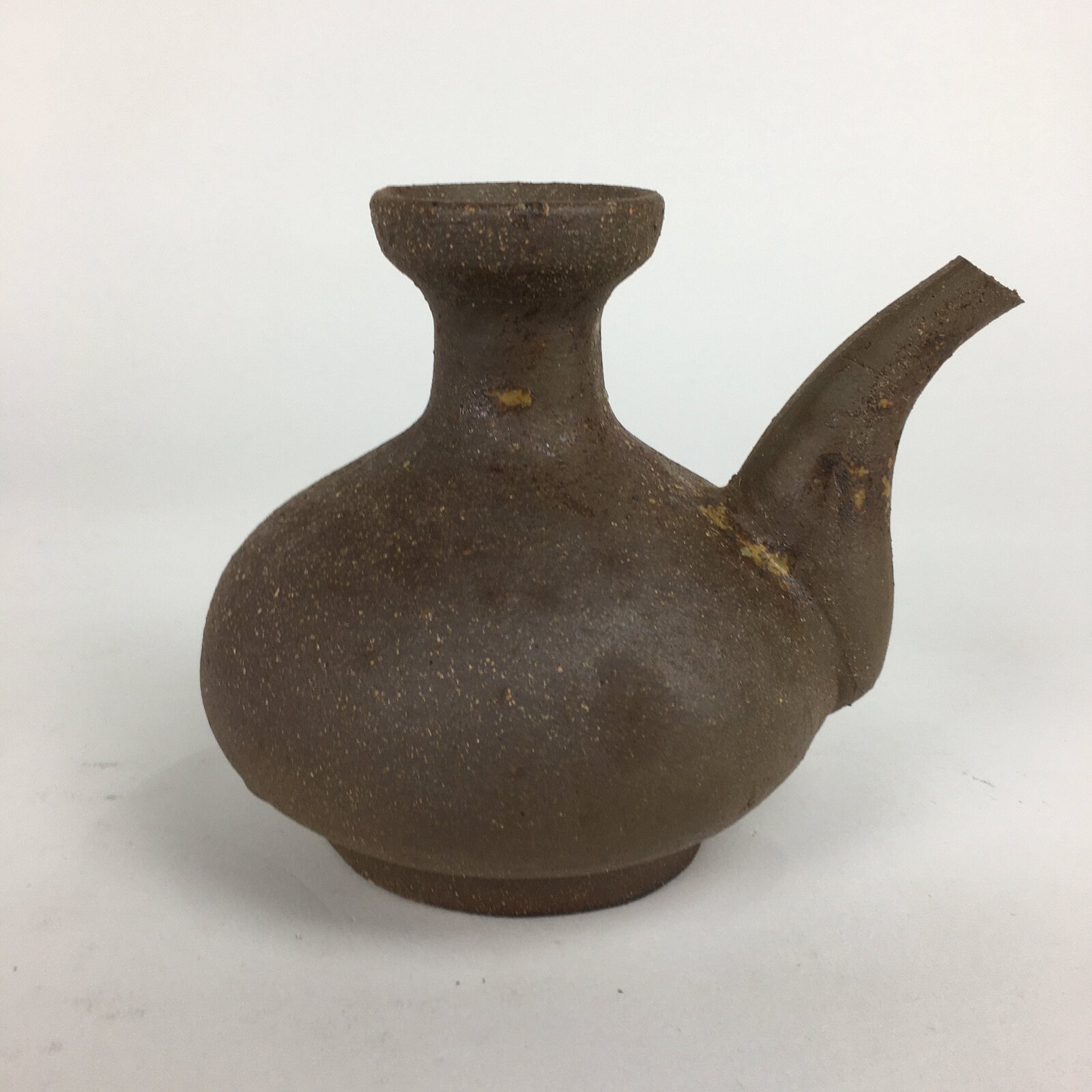 Japanese Pottery Koza-yaki Hot Sake Cup Set Vtg Sake Pot Guinomi Cups PX544