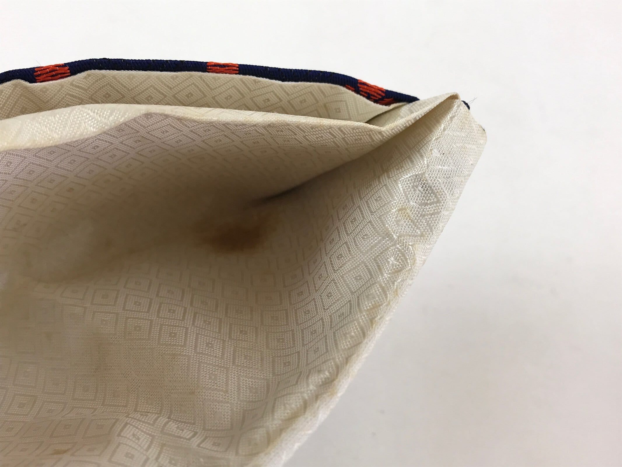 Japanese Prayer Beads Fabric Bag Vtg 2 Pockets Nishijin-Ori Jyuzu-Bukuro BA145