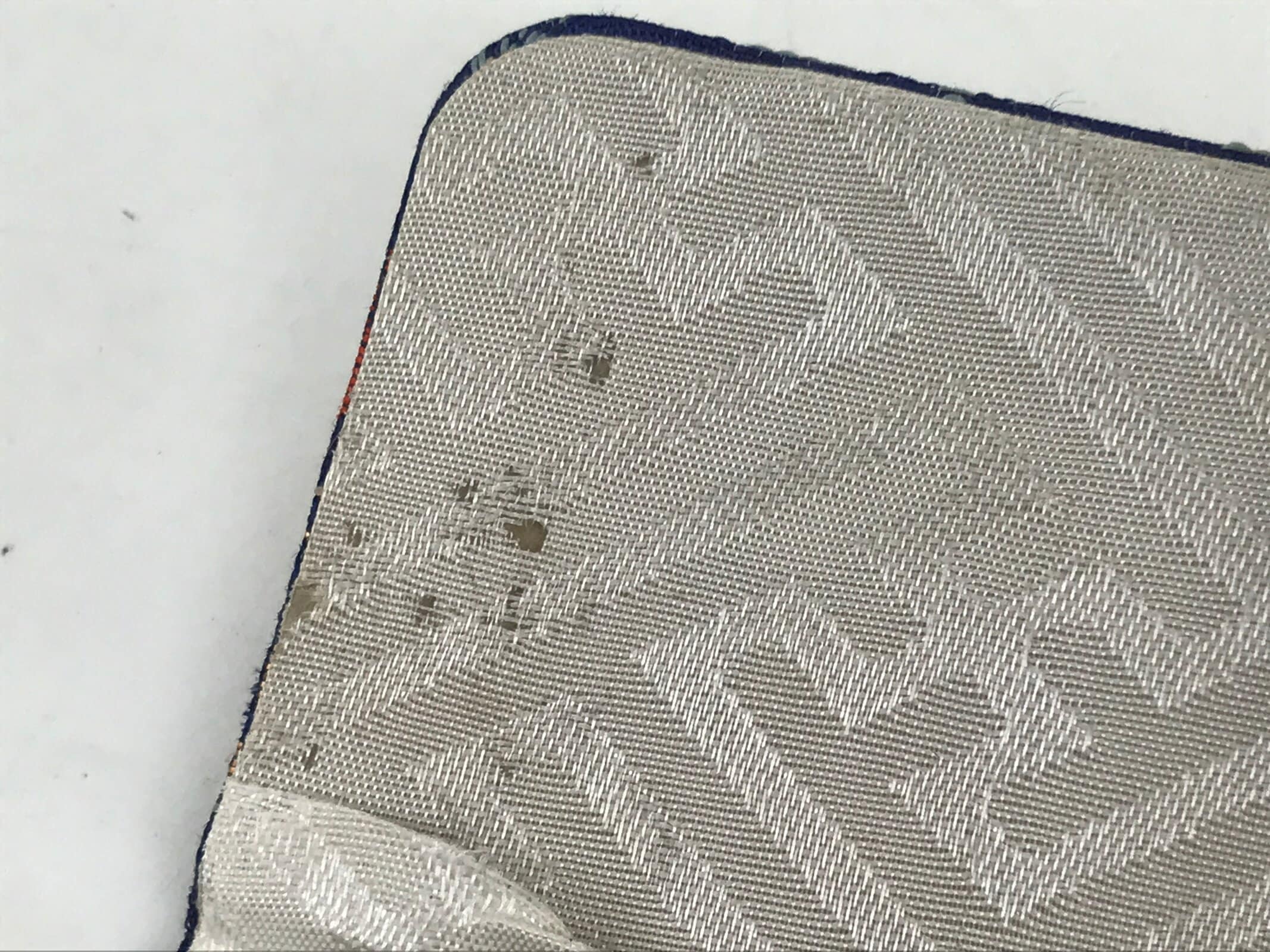 Japanese Prayer Beads Silk Fabric Bag Vtg Juzu-Bukuro Chrysanthemum Blue BA620