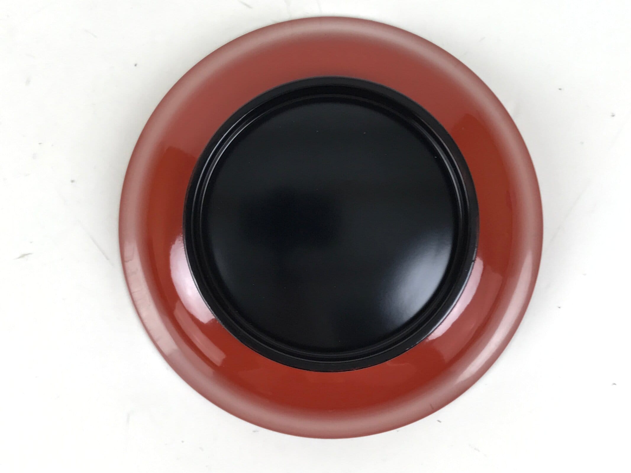 Japanese Resin Lacquer Replica Small Bowl Vtg Kobachi Side Dish Red Black L473