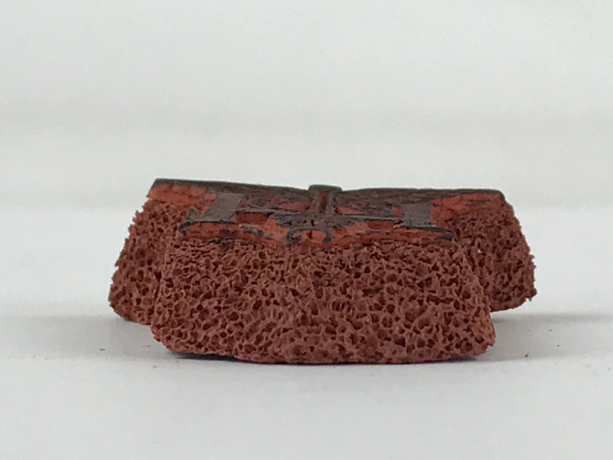 Japanese Rubber Stamp Caduceus Vtg Medical Symbol Sponge Base Stationary HS223