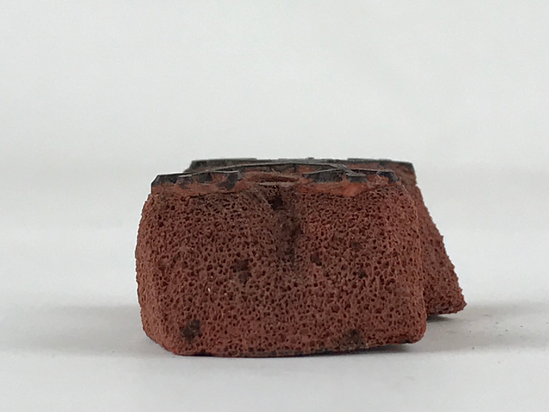 Japanese Rubber Stamp Frog Jumping Vtg Sponge Base Stationary Animal HS243