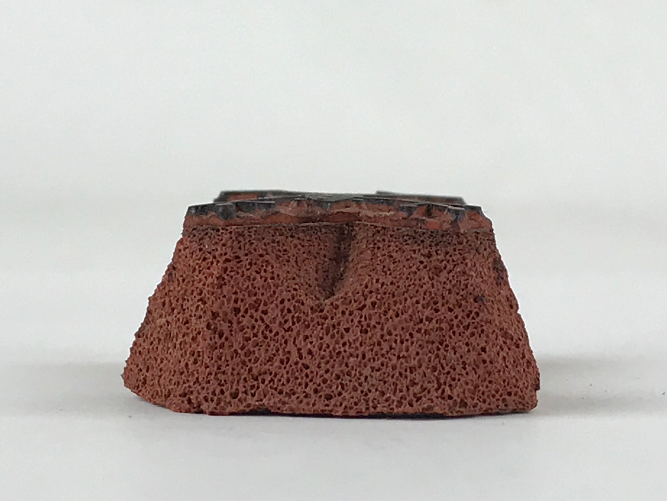 Japanese Rubber Stamp Frog Jumping Vtg Sponge Base Stationary Animal HS243