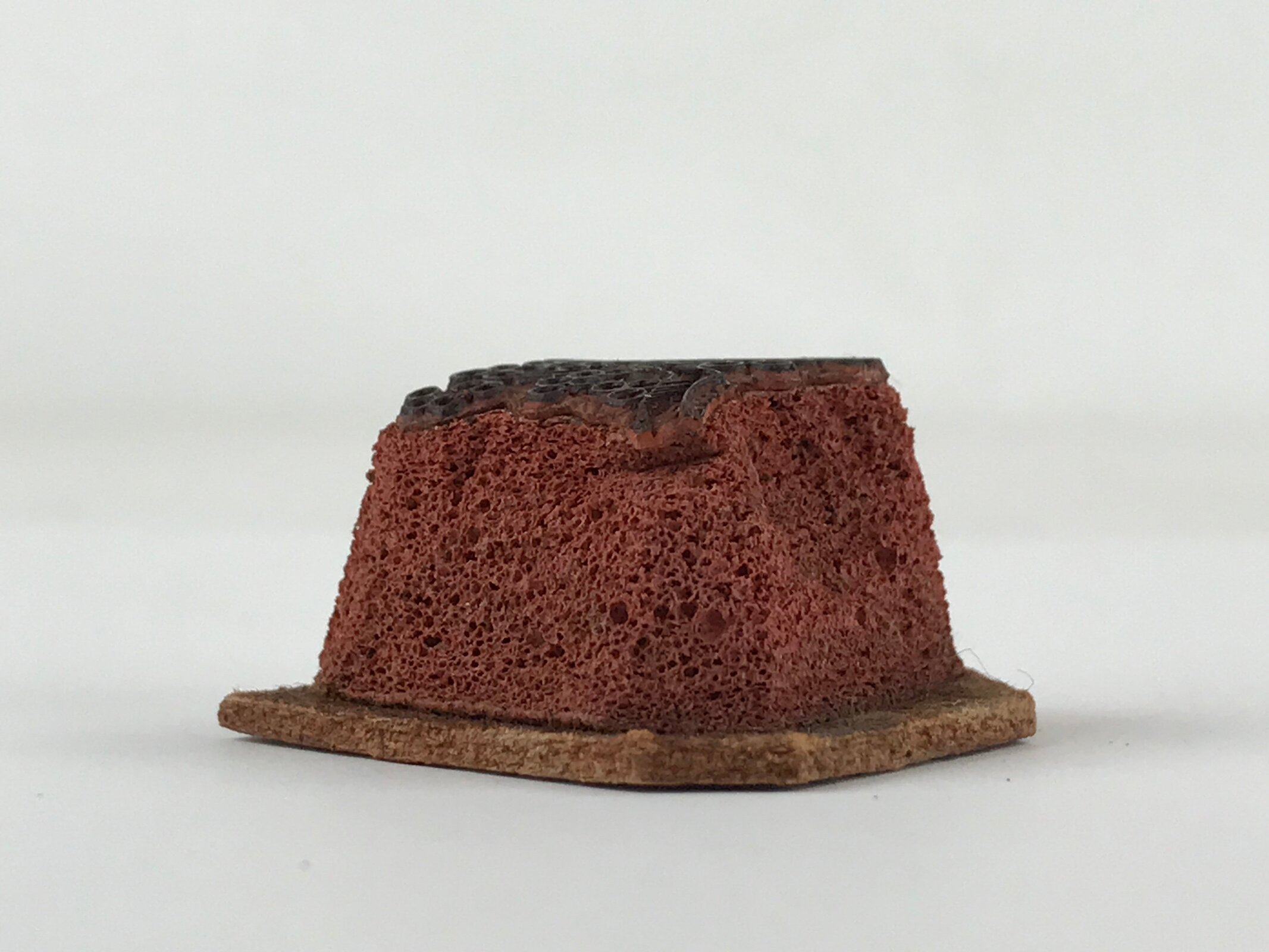 Japanese Rubber Stamp Tree Round Fruits Vtg Sponge Base Stationary HS191