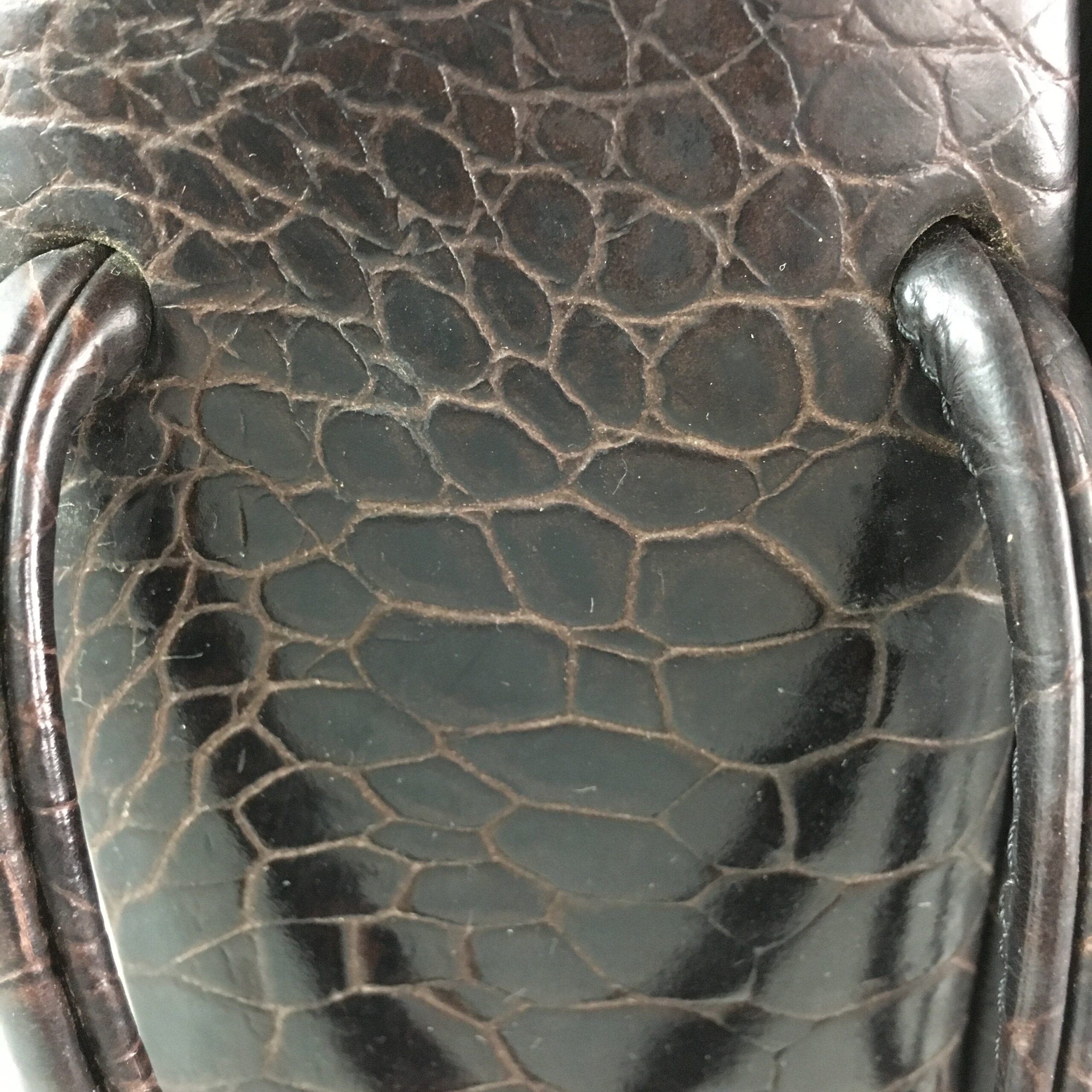 Japanese Sandals Zori Kimono Accessory Vtg Imitation Crocodile Leather J815