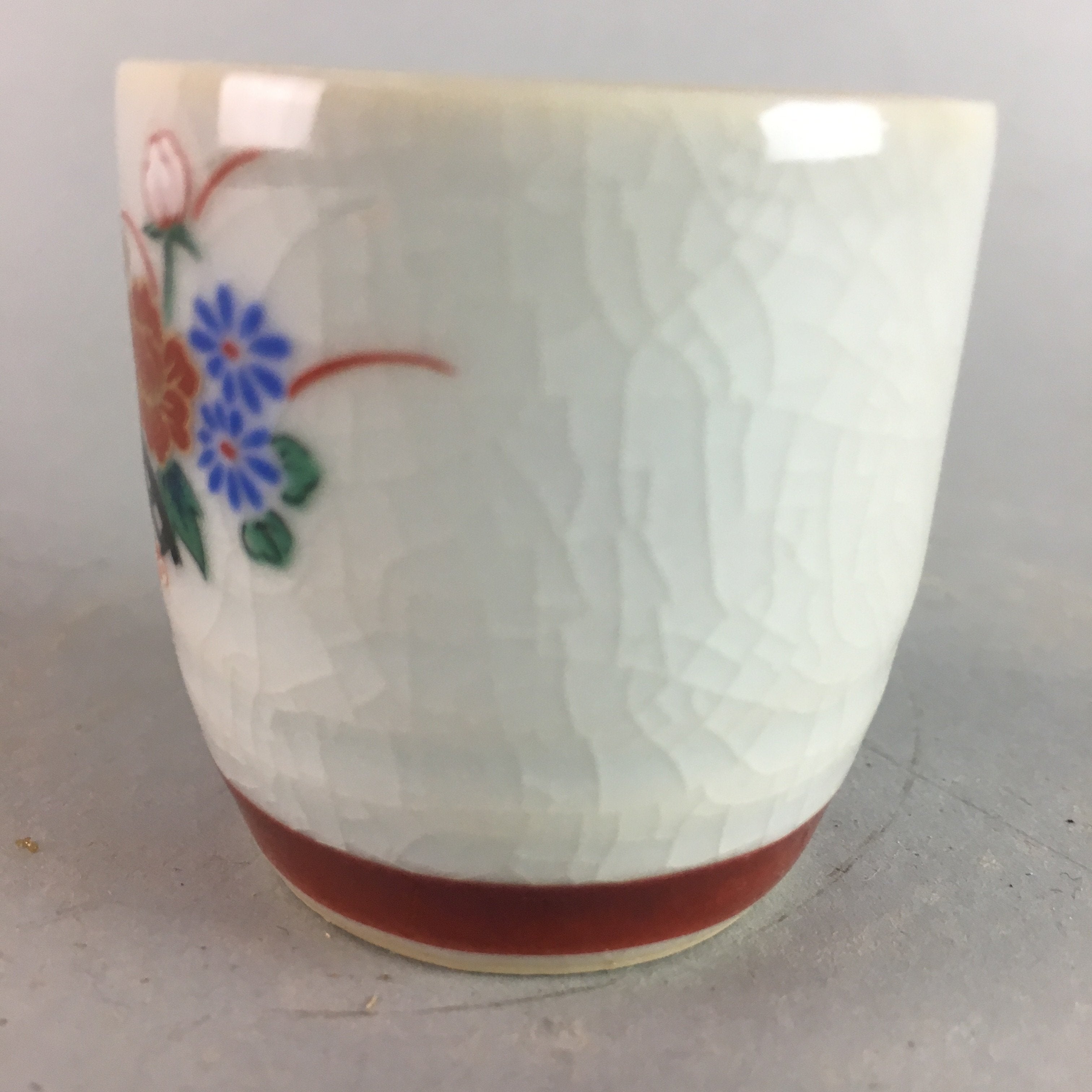 Japanese Satsuma Sake Cup Ceramic Guinomi Sakazuki Vtg Signed Pottery GU504