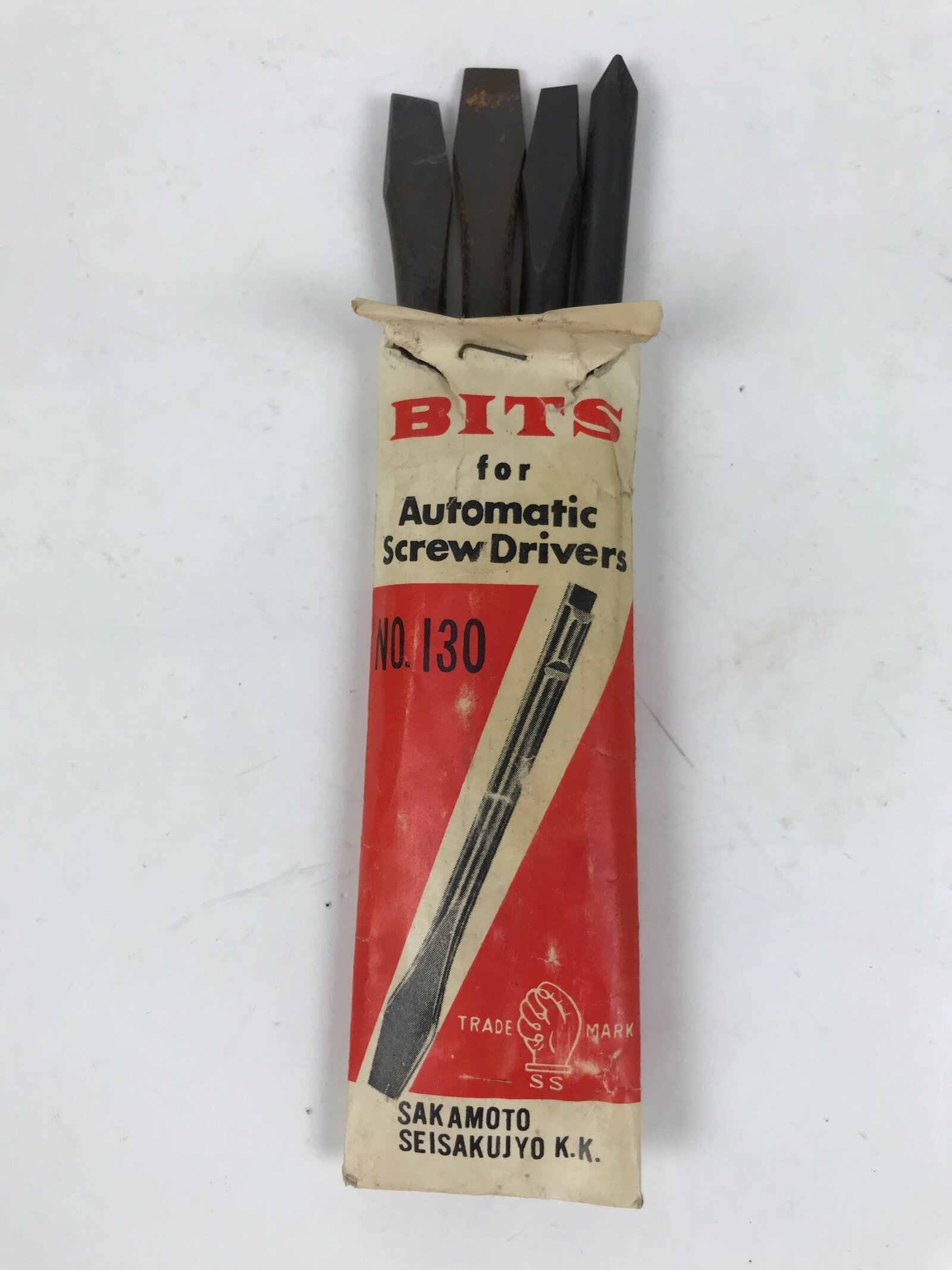 Japanese Screwdriver 4pc Set Carpentry Vtg Woodworking Tool Minus Plus T299