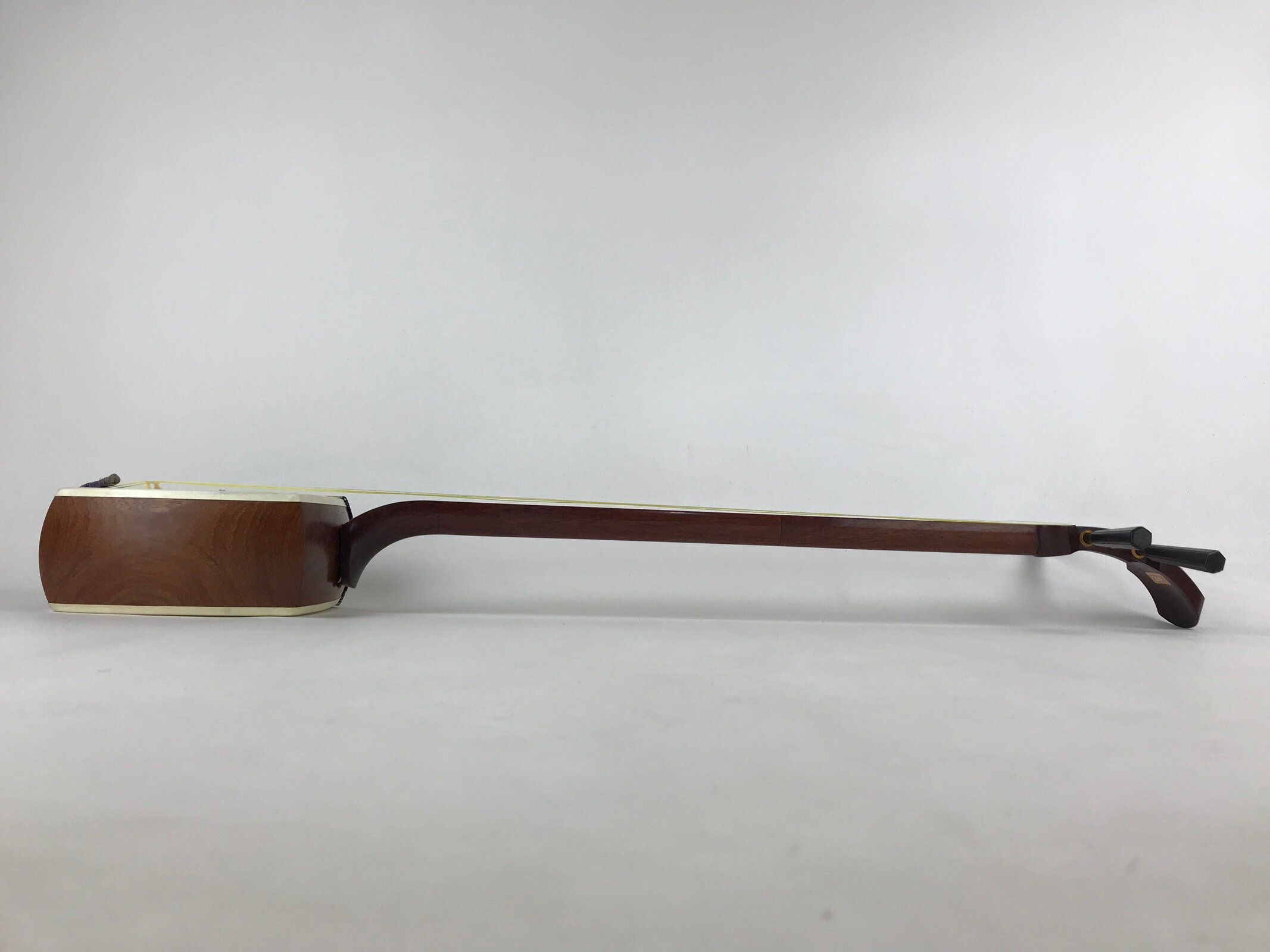 Japanese Shamisen With Case Vtg Traditional Wooden Instrument Dark Brown JK579