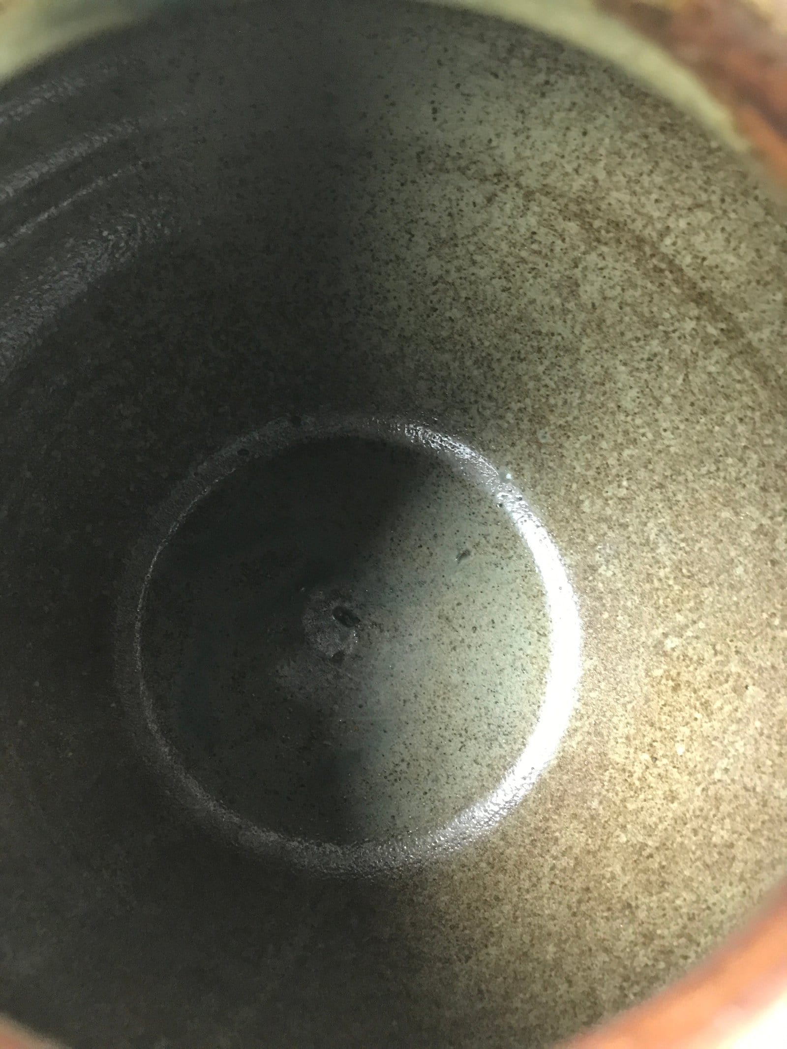 Japanese Shigaraki Ware Ceramic Flower Vase Vtg Large Round Brown w/Box PX777