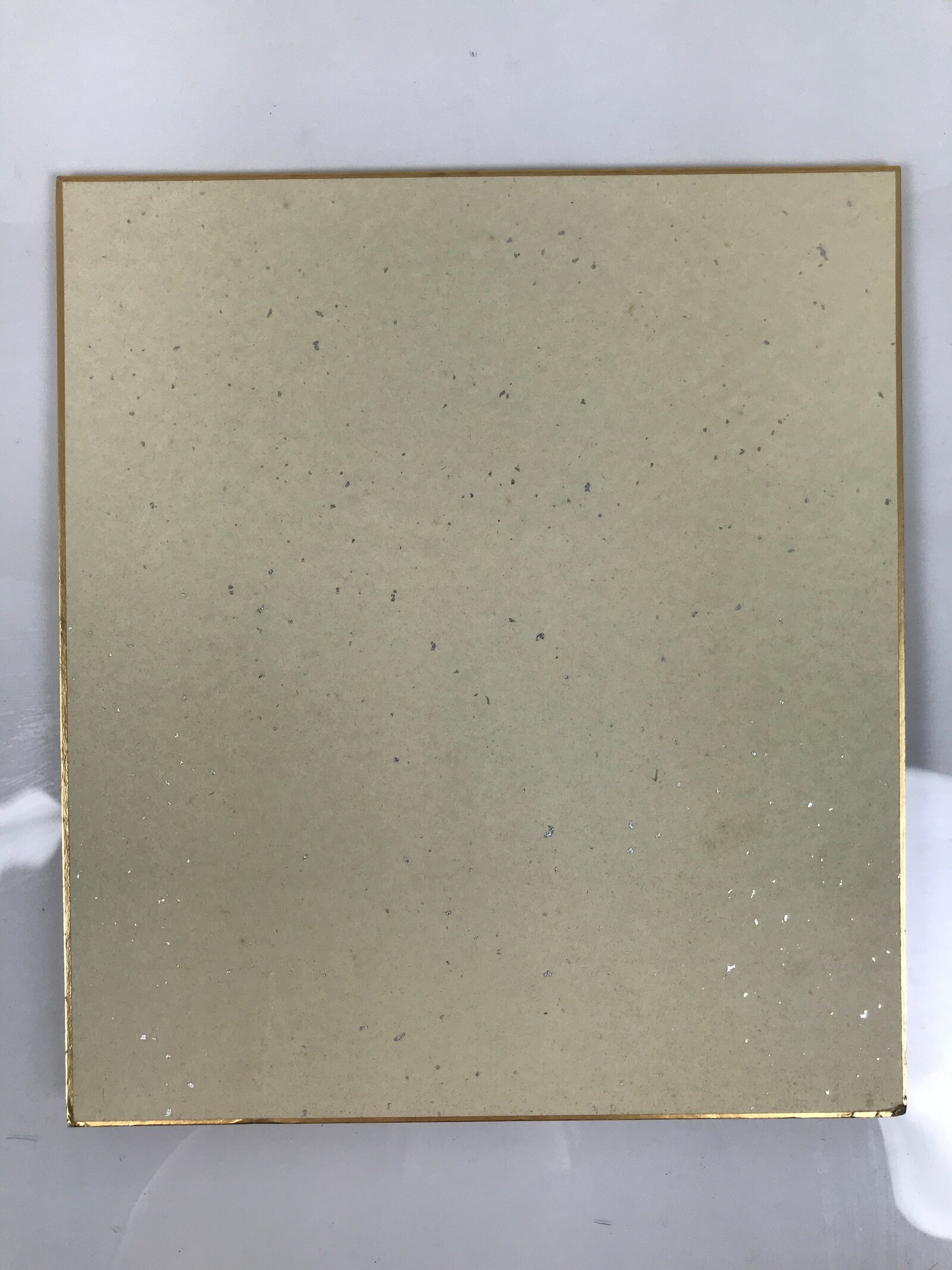 Japanese Shikishi Art Board Oshie Silk Fabric Vtg Kabuto Samurai Helmet Red A786