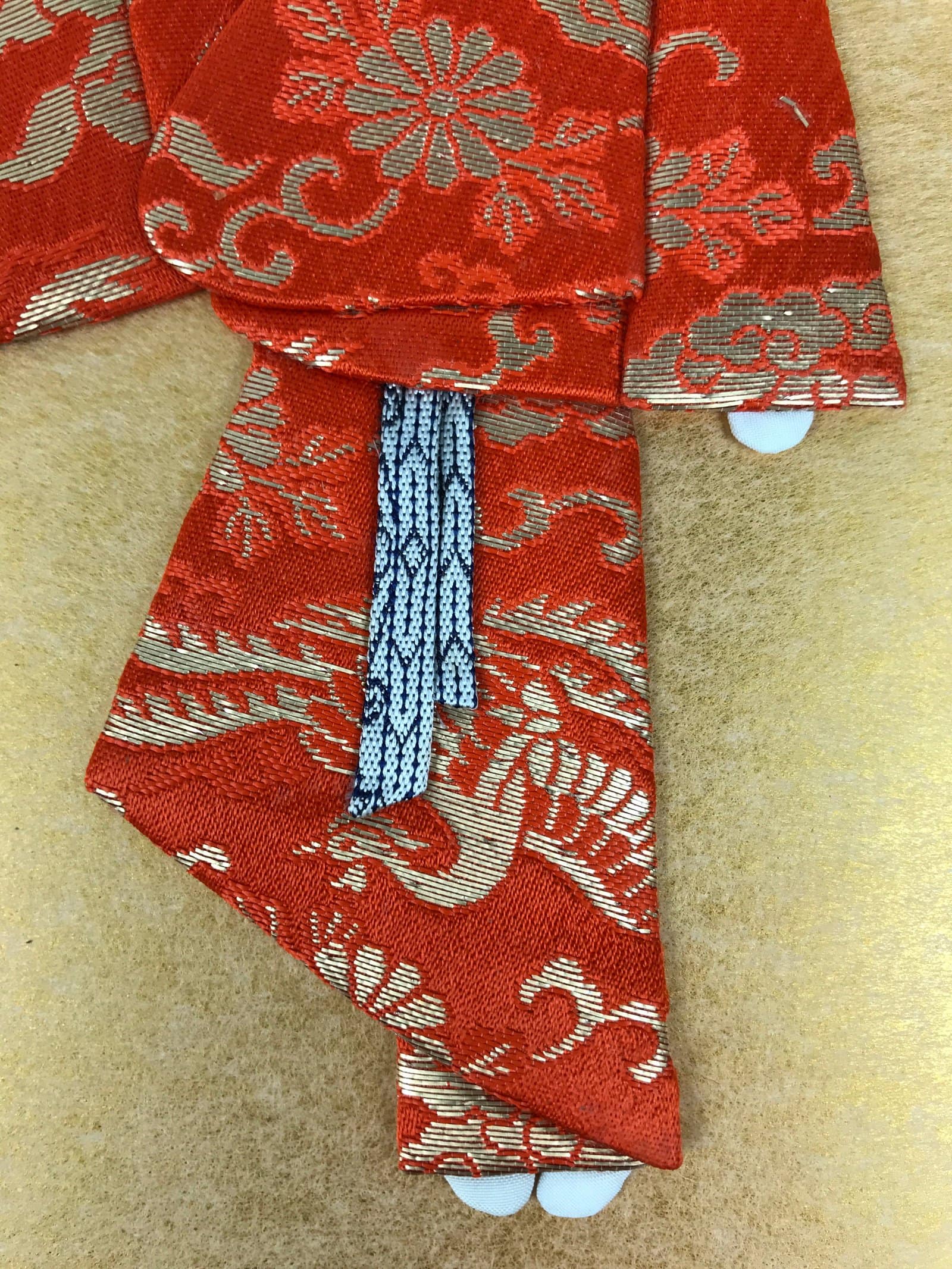 Japanese Shikishi Art Board Oshie Silk Fabric Vtg Kimono Woman Geisha Mask A779