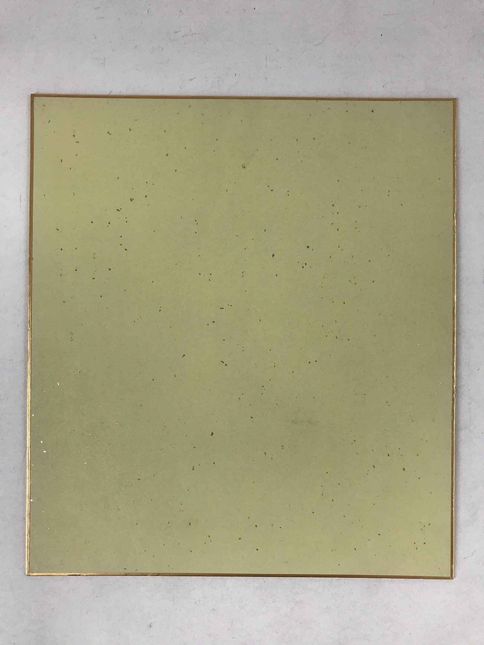 Japanese Shikishi Art Board Painting Ox Ushi Gray Monochrome Zodiac Animal A554