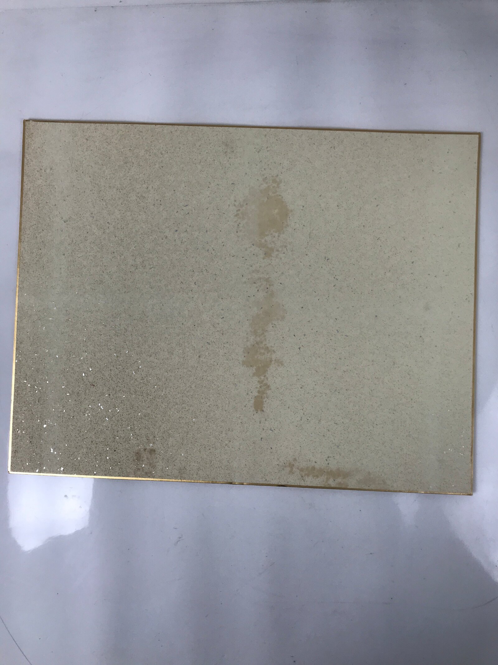 Japanese Shikishi Art Board Painting Vtg Kingfisher Bird Flowers Pink FL380