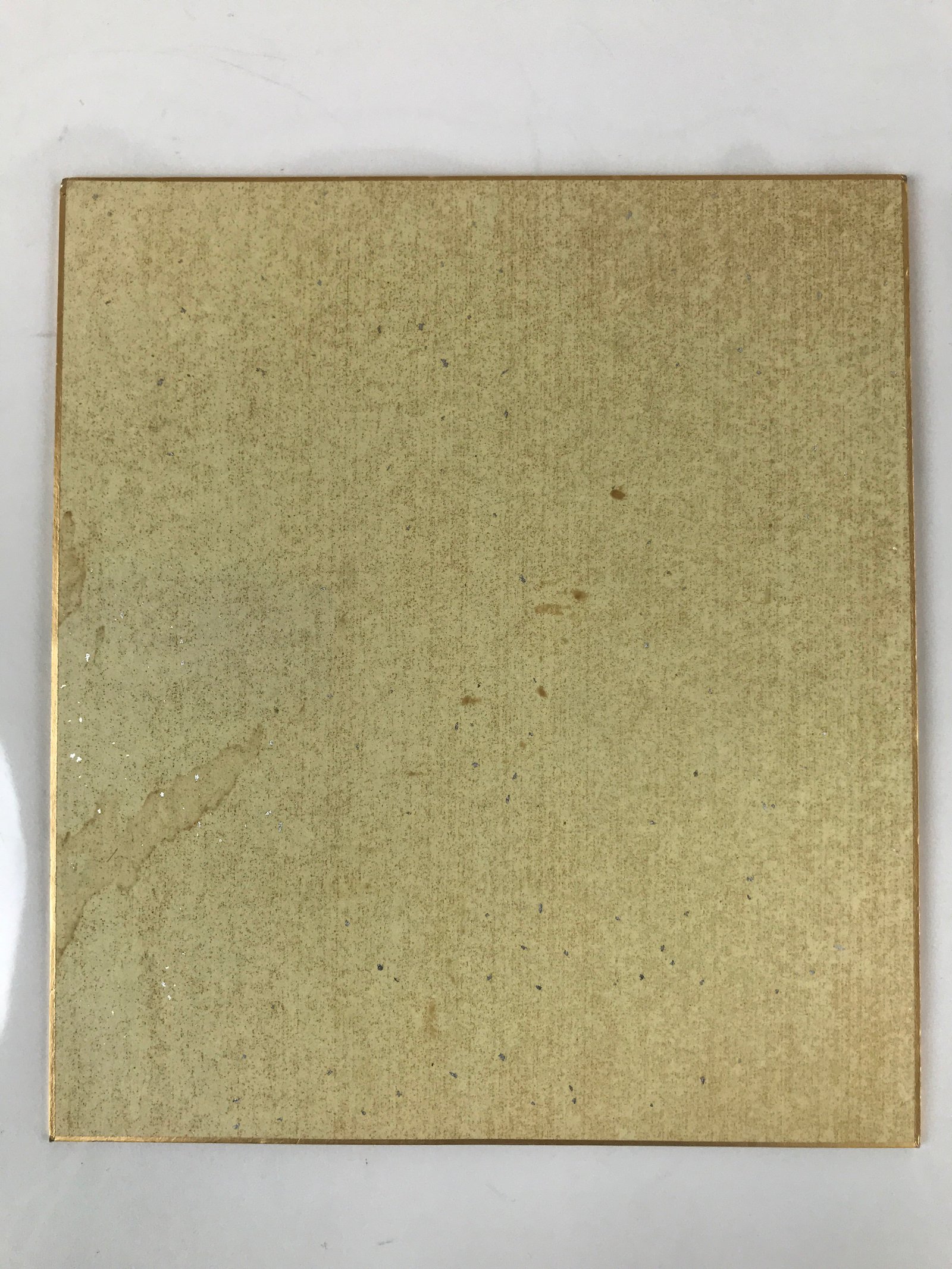 Japanese Shikishi Art Board Painting Vtg Zen Calligraphy Black A677