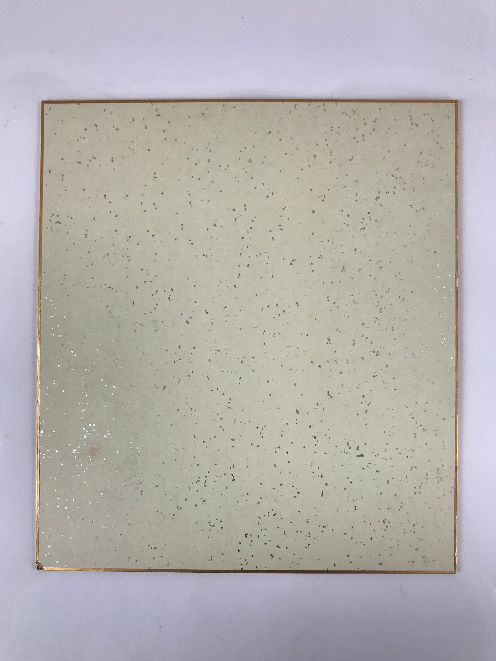 Japanese Shikishi Art Board Painting Vtg Zen Calligraphy Black A679