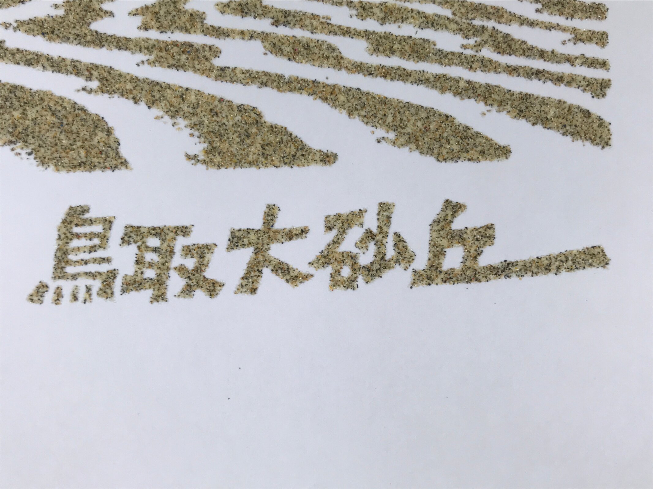 Japanese Shikishi Art Board Souvenir Vtg Tottori Sand Dune Camel Yellow A695