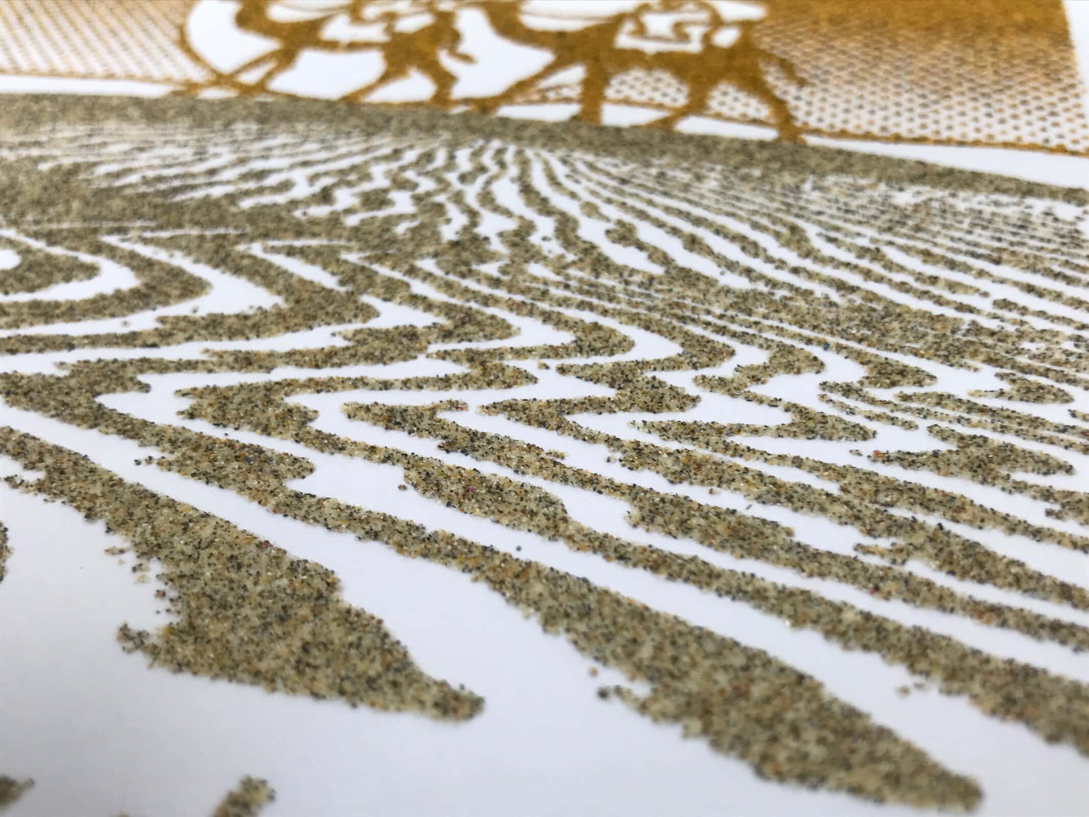 Japanese Shikishi Art Board Souvenir Vtg Tottori Sand Dune Camel Yellow A695