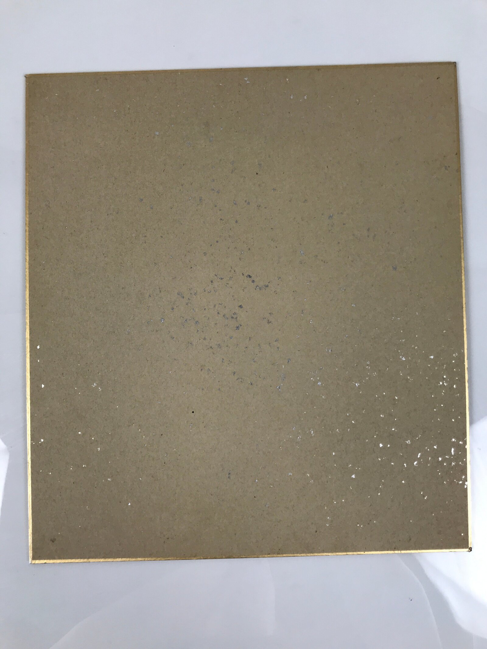 Japanese Shikishi Art Board Vtg Painting Daikokuten Horse Black White A759