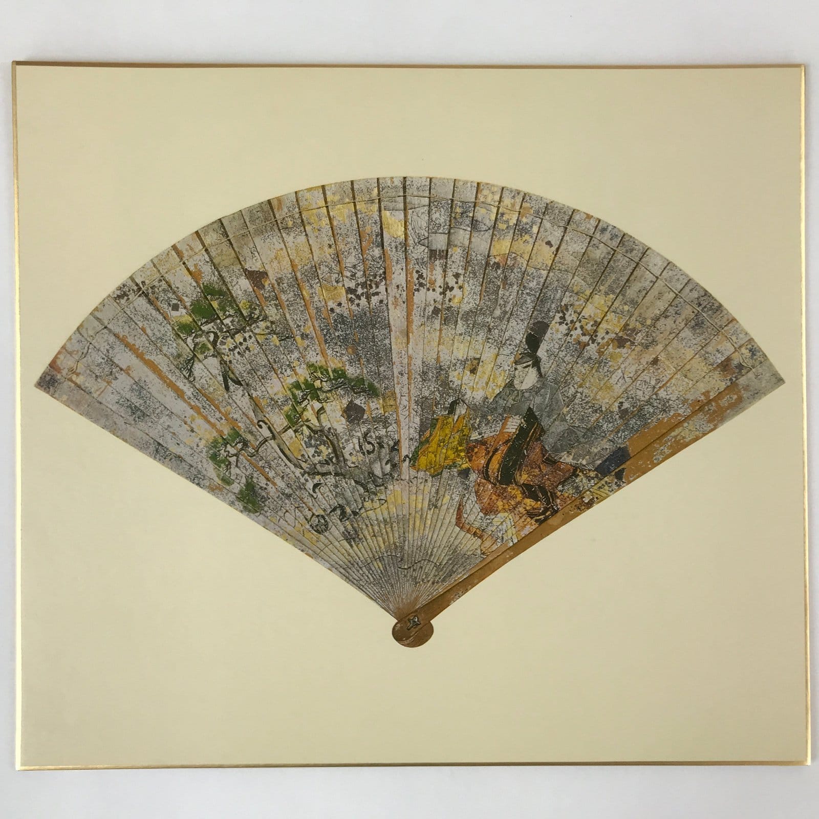 Japanese Shikishi Art Reproduction National Treasure Sai-e Hi-ougi A638