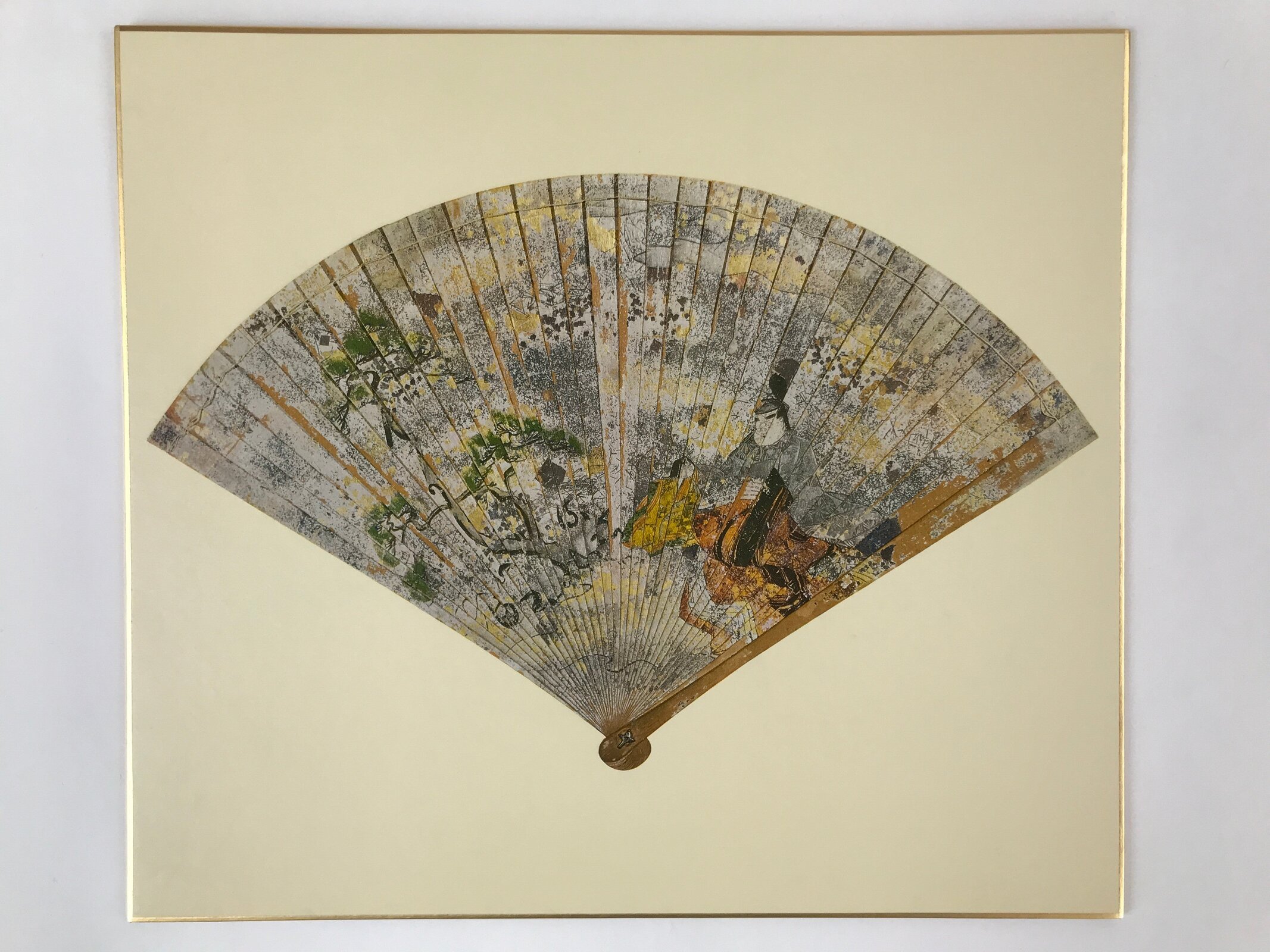 Japanese Shikishi Art Reproduction National Treasure Sai-e Hi-ougi A638