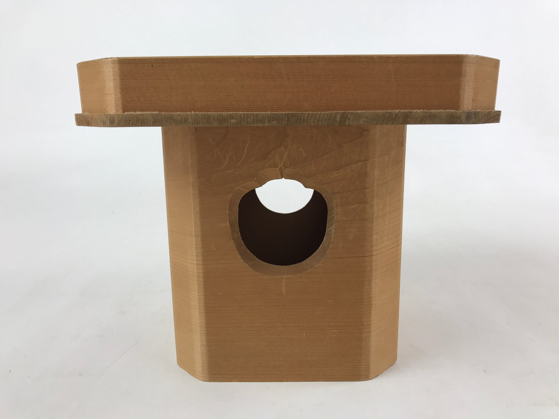 Japanese Shinto Buddhist Wooden Offering Tray Sanbou Vtg Sanpo Altar Brown BA150