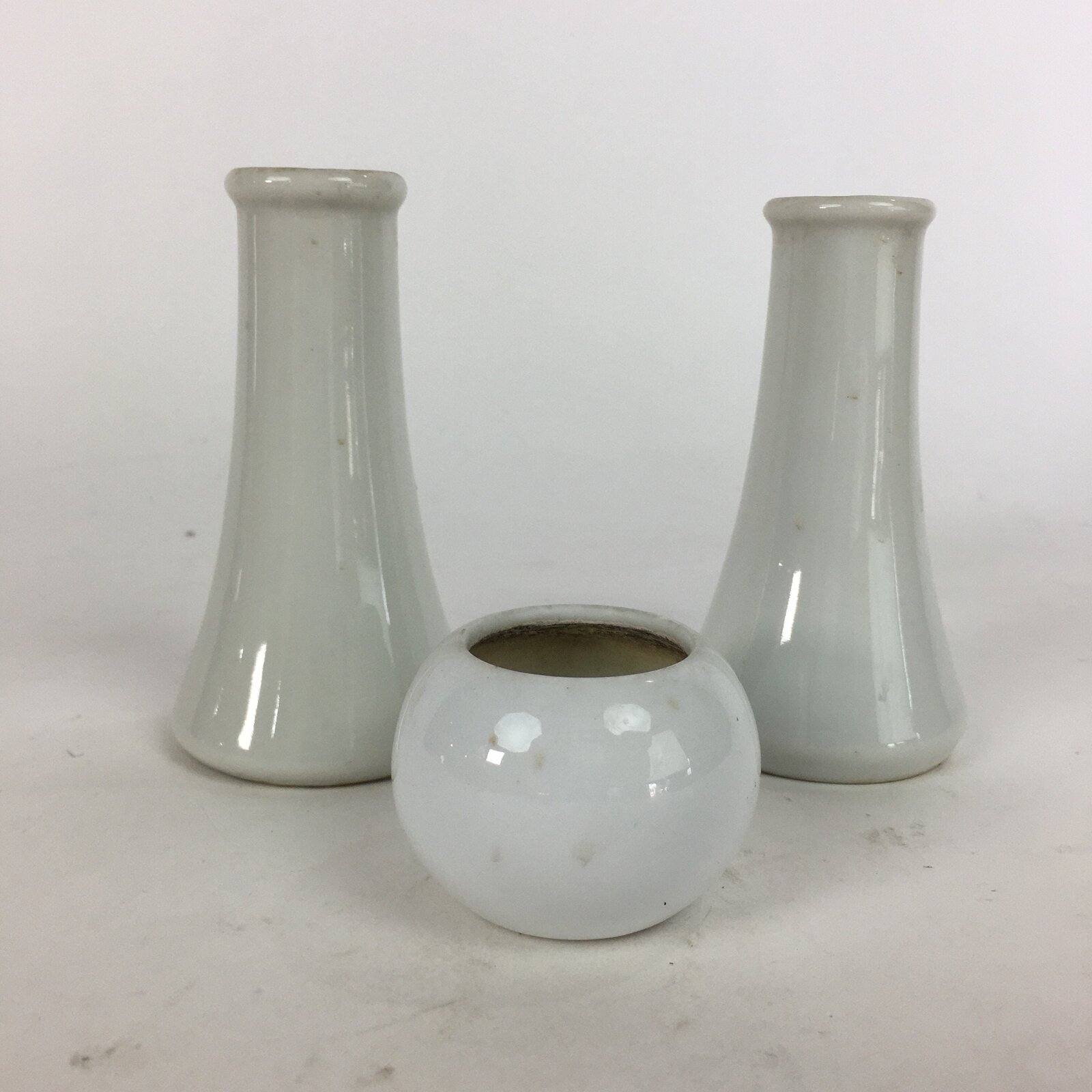 Japanese Shinto Sacred Tree Stand Set Water Cup Vtg Porcelain Kamidana BU443