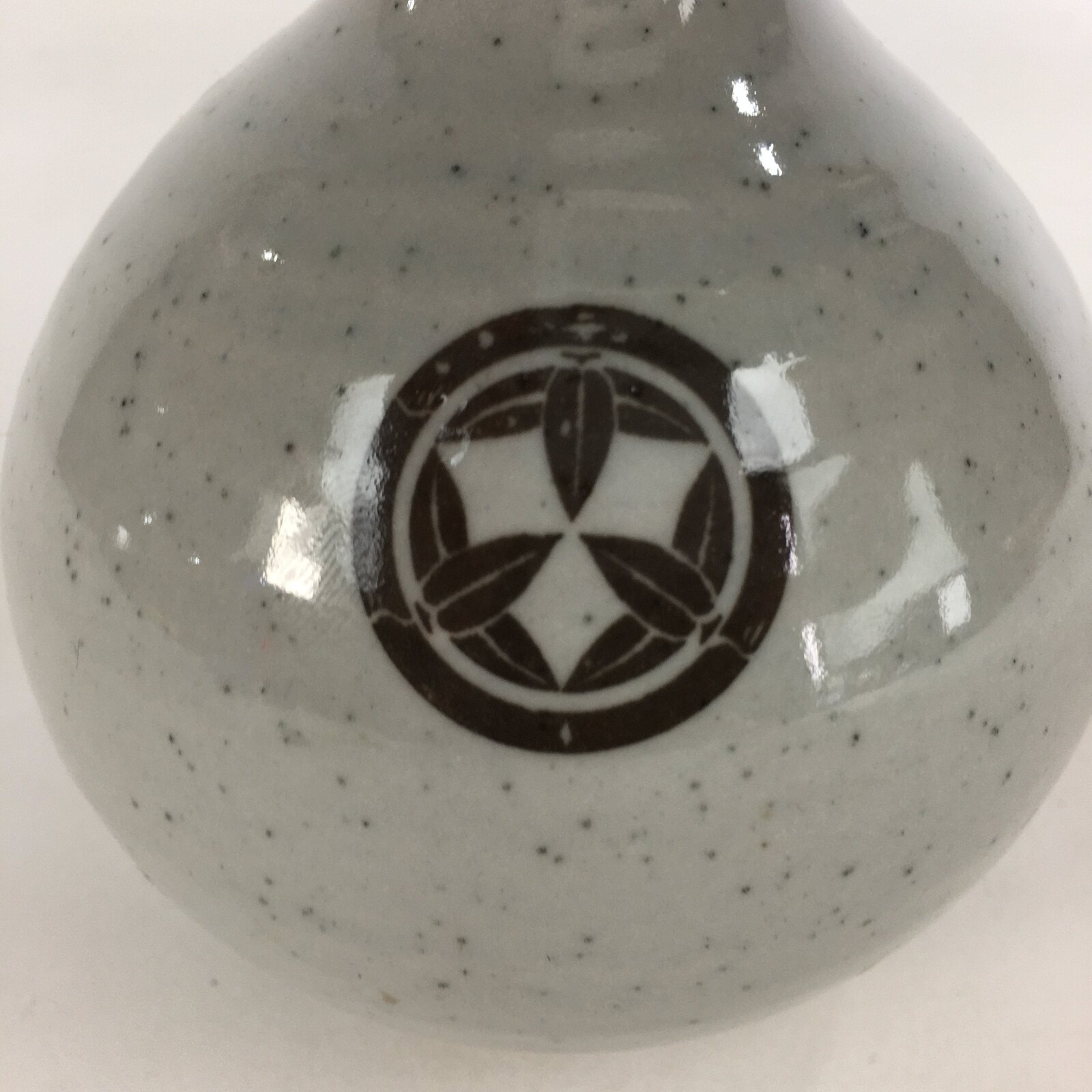 Japanese Shinto Sake Bottle Vtg Porcelain Masumida Shrine Omiki Tokkuri BU466