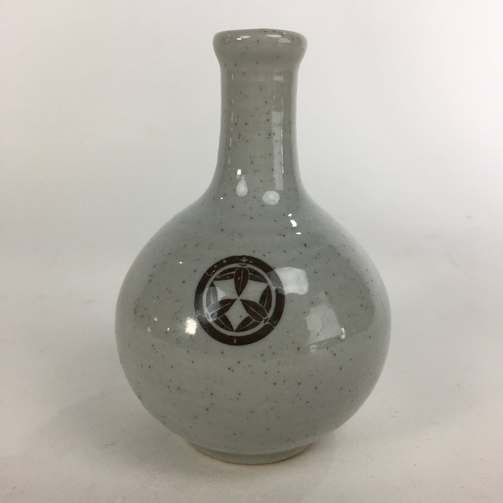 Japanese Shinto Sake Bottle Vtg Porcelain Masumida Shrine Omiki Tokkuri BU466