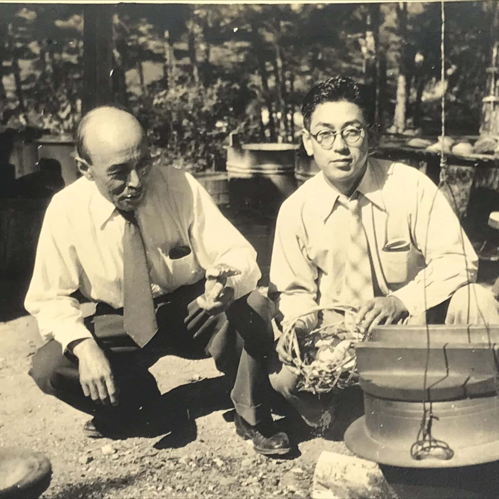Japanese Showa Business Men Company Celebration Photograph Vtg Sepia Tone PH215