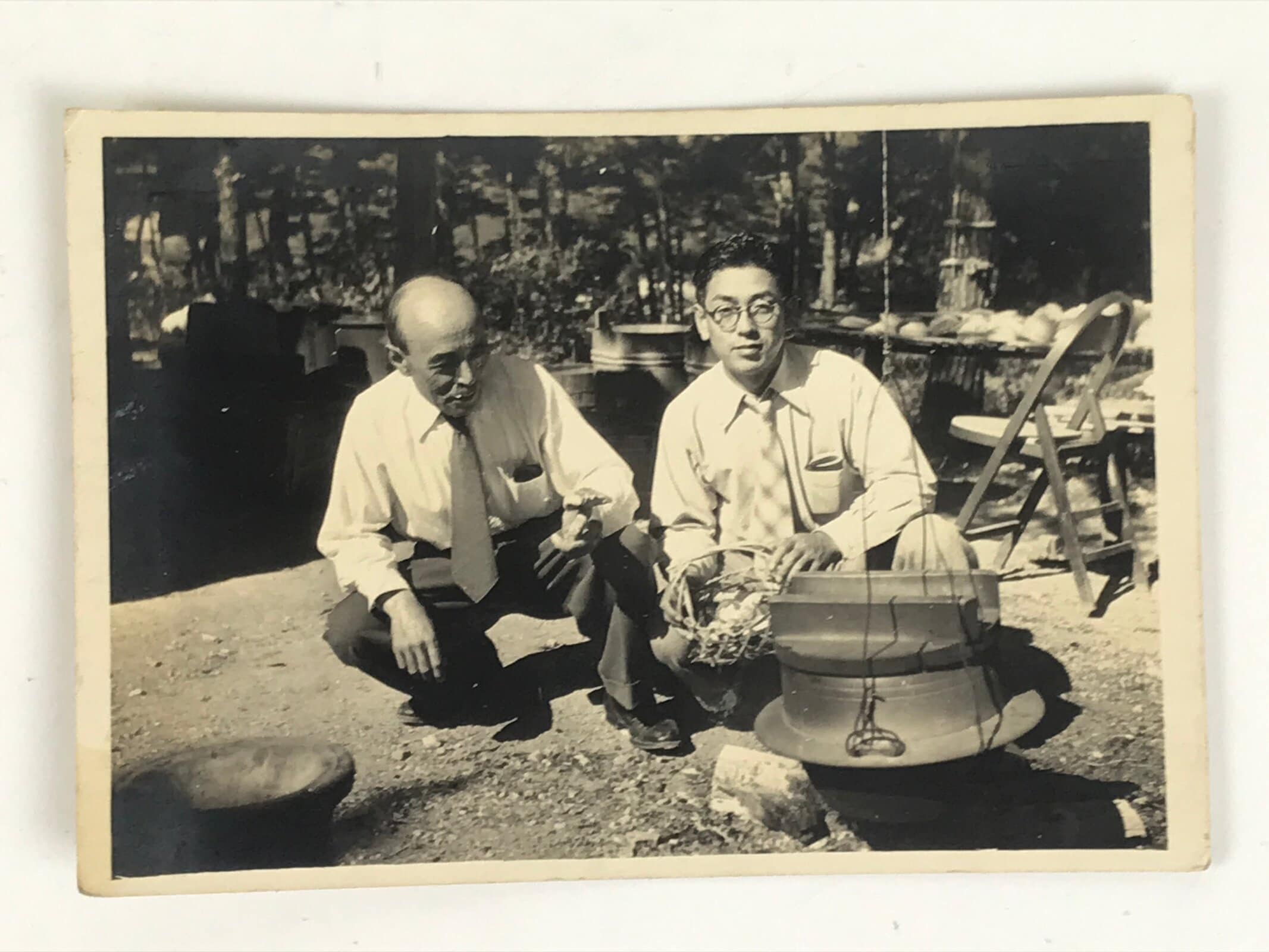 Japanese Showa Business Men Company Celebration Photograph Vtg Sepia Tone PH215
