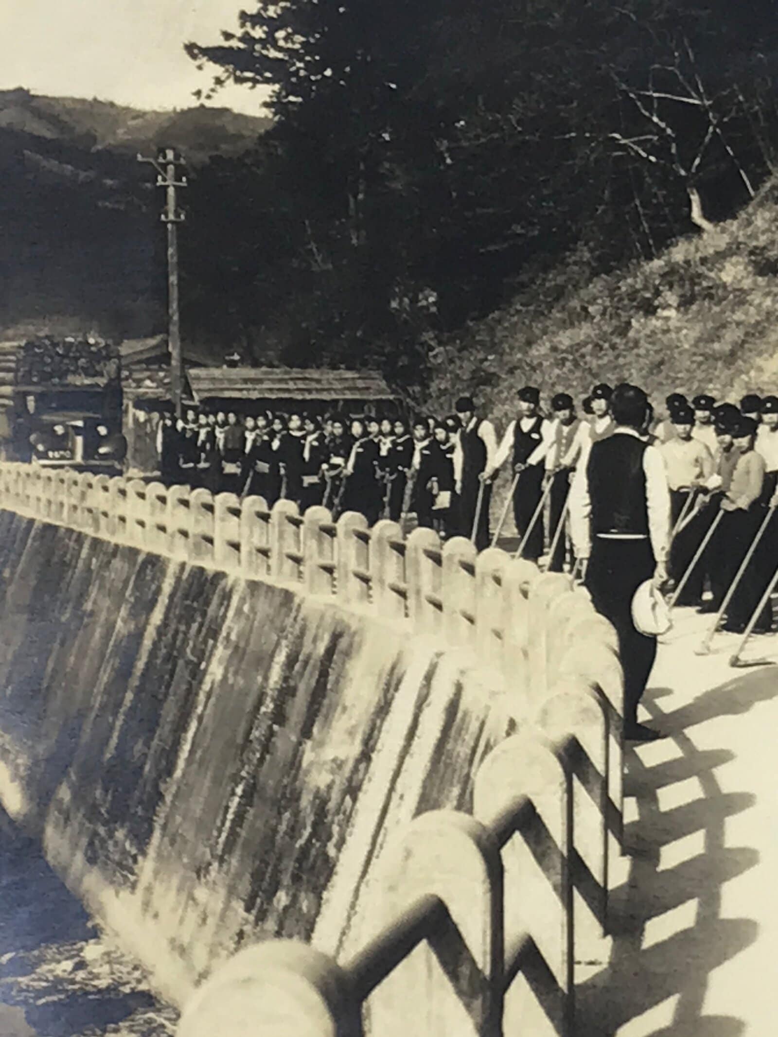 Japanese Showa School Students Photograph Daily Life Road Work Black White PH152