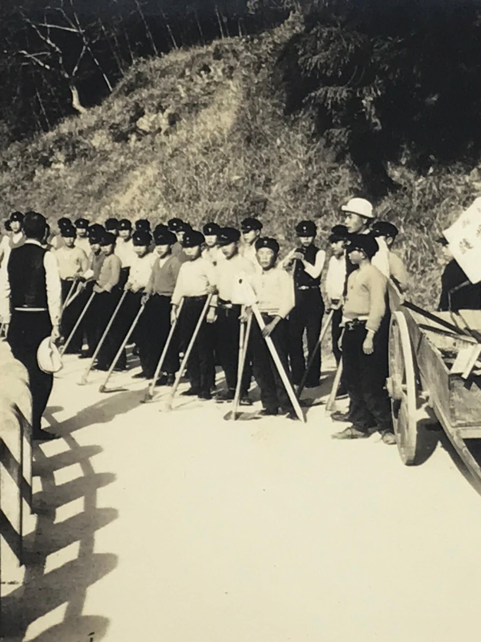 Japanese Showa School Students Photograph Daily Life Road Work Black White PH152