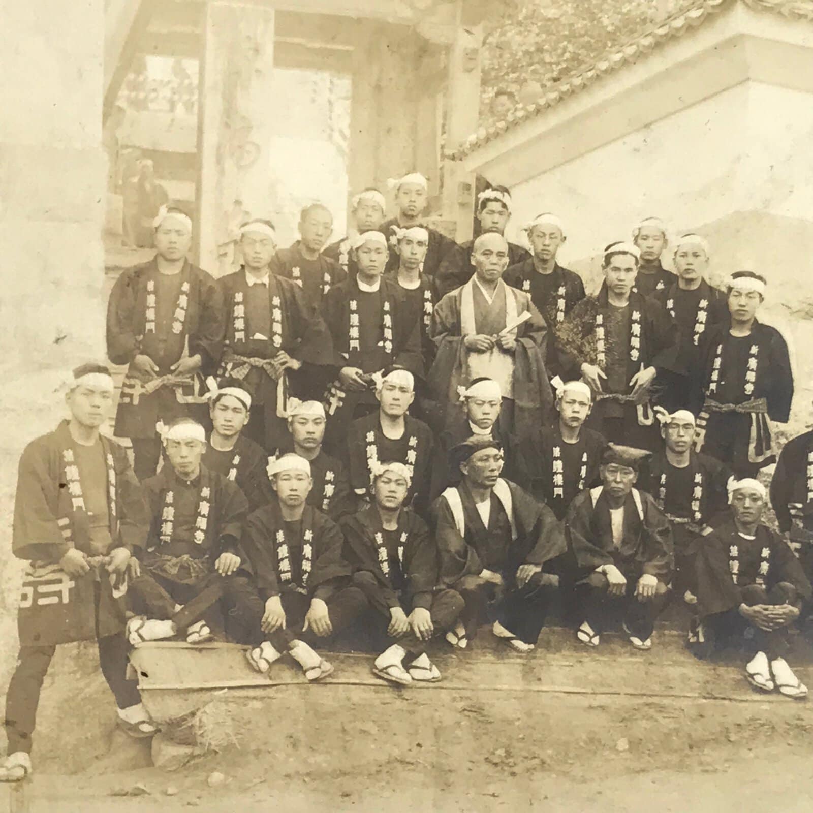 Japanese Showa Shinkofukuji Temple Bell Tower Ringer Photograph Sepia Tone PH160