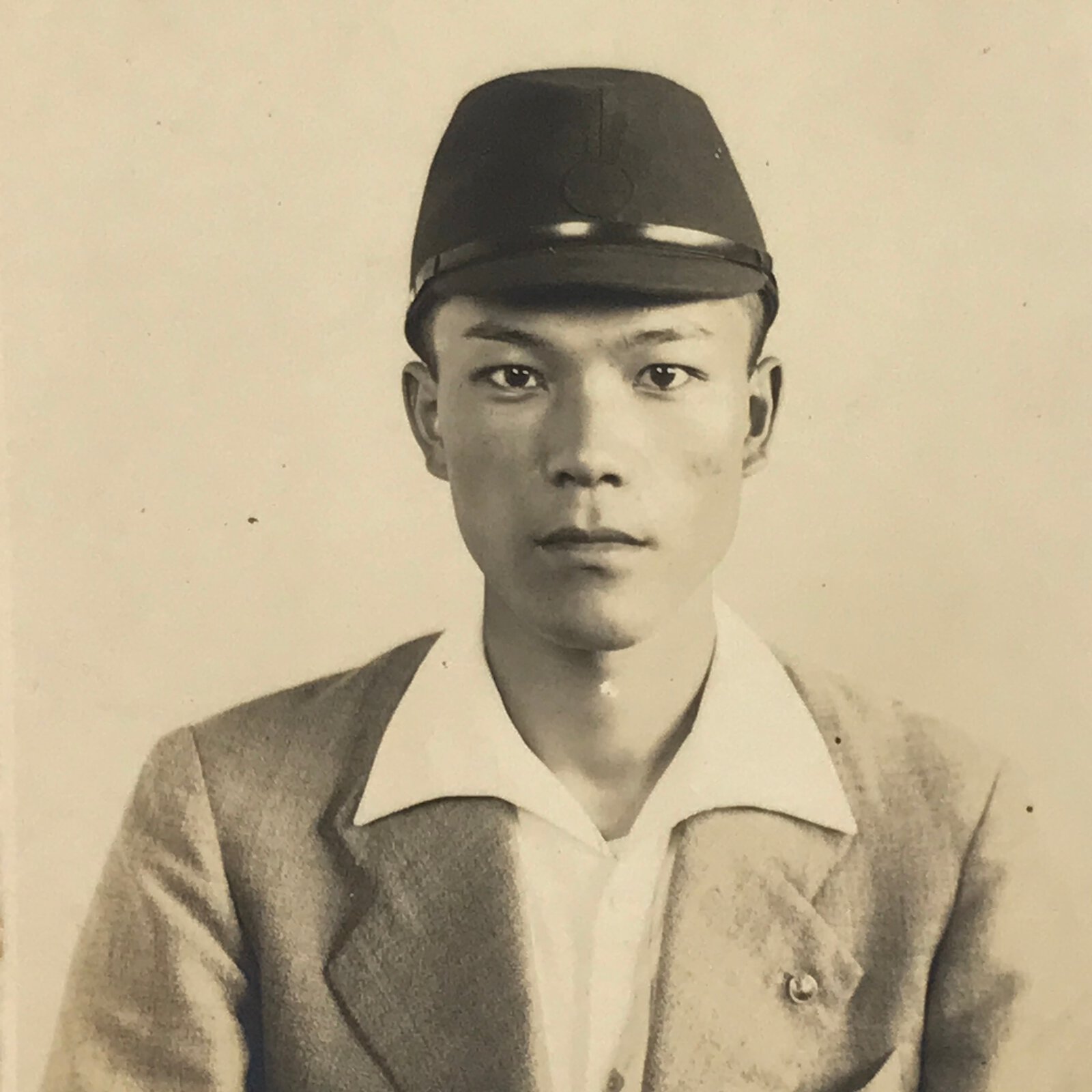 Japanese Showa Soldier Portrait Military Photograph Vtg Young Man Sepia PH196