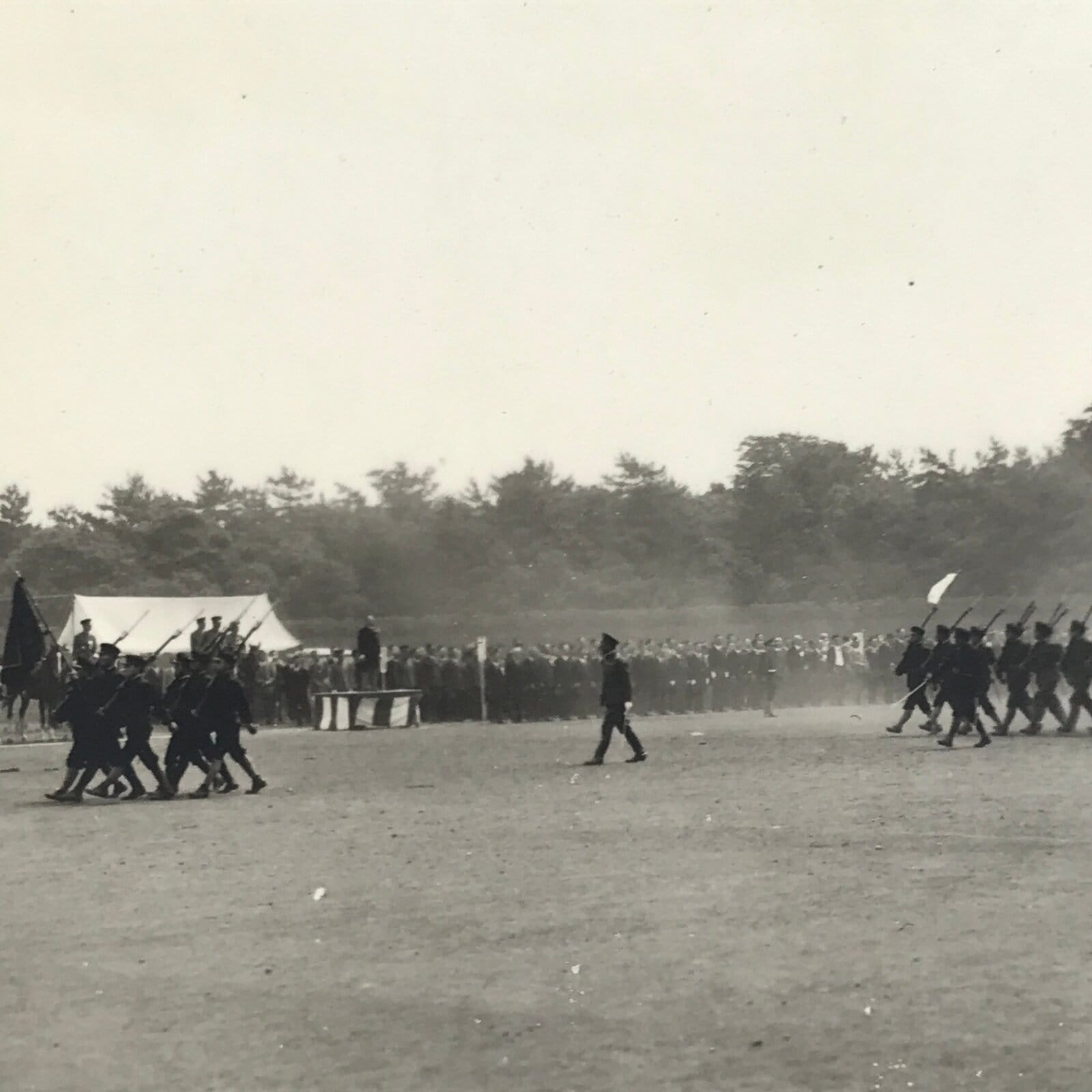 Japanese Showa WWII Military Demonstration Photograph Uniforms Black White PH114