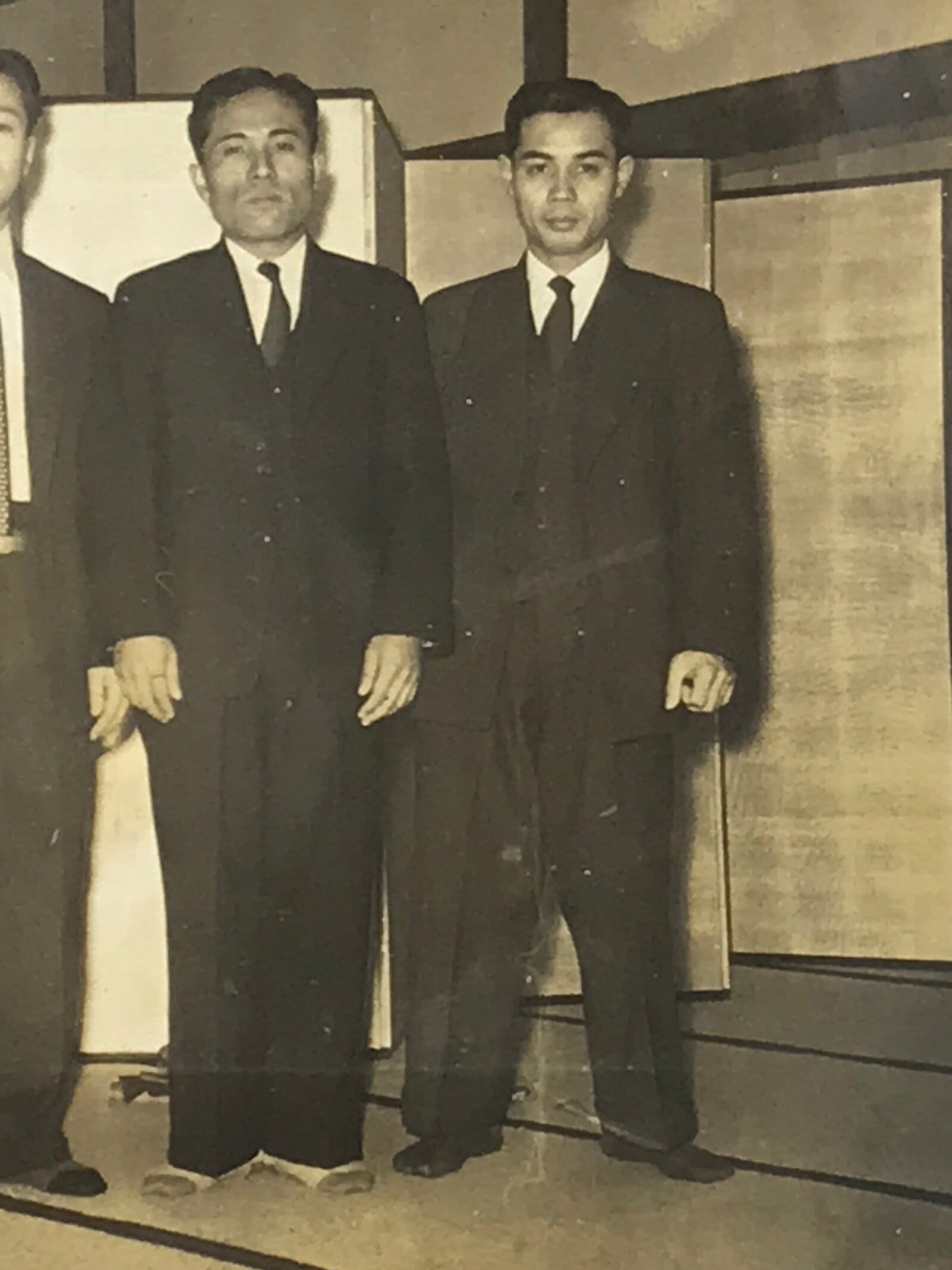 Japanese Showa Work Party Enkai Photograph Vtg Businessmen Sepia Tone PH221