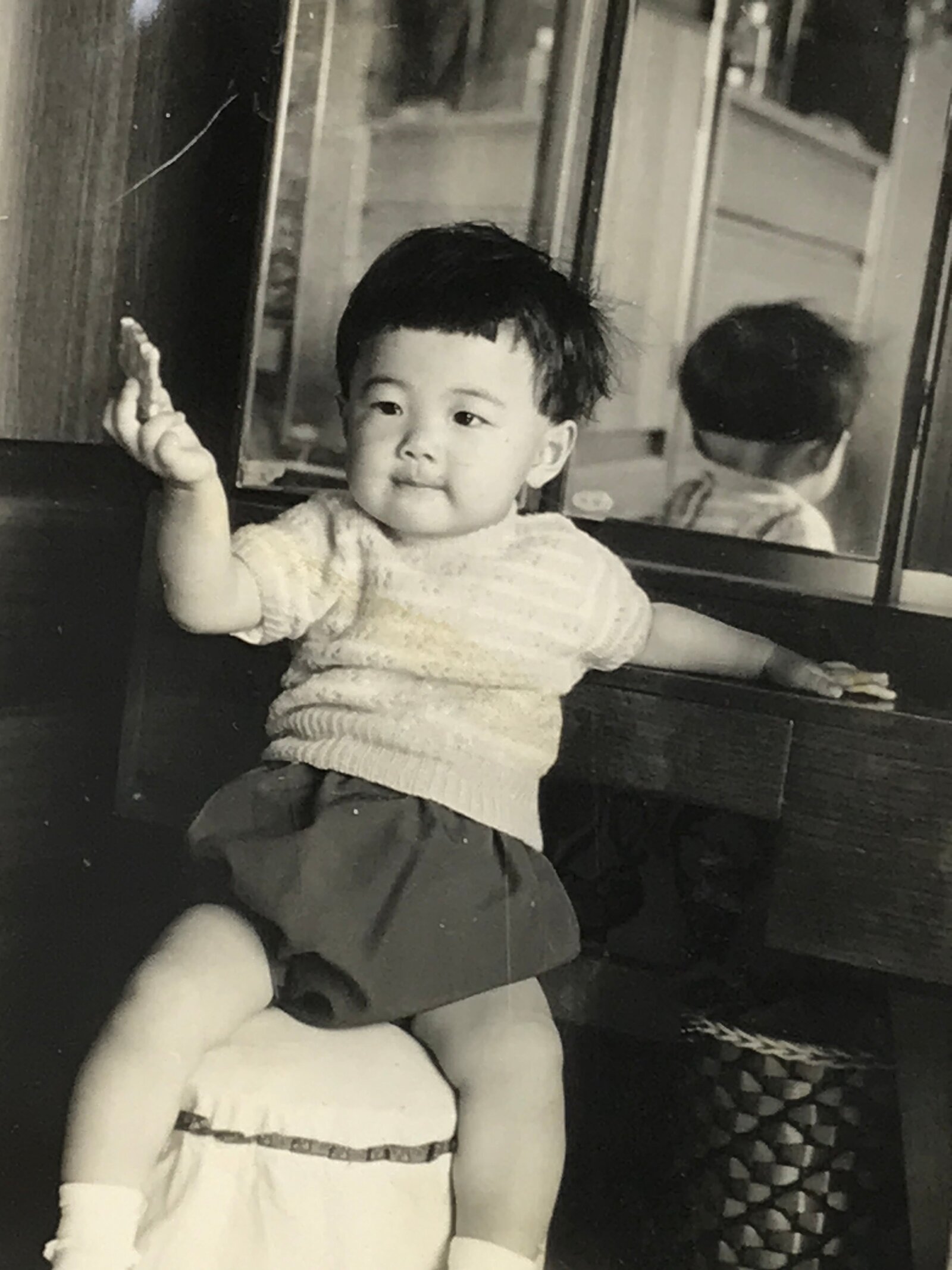 Japanese Showa Young Child Portrait Photograph Boy Daily Life Black White PH250