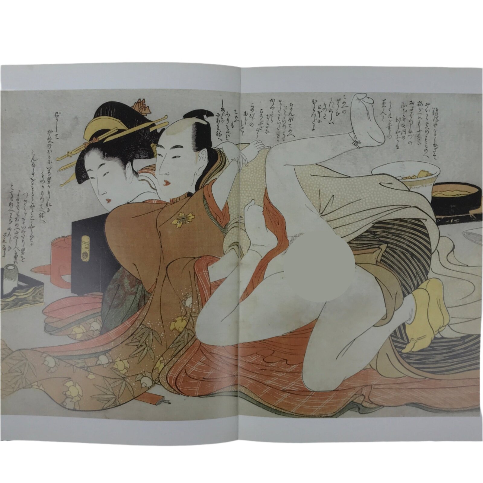 Japanese Shunga Ukiyoe Erotic Art Information Book Utamaro Woodblock Print FL409