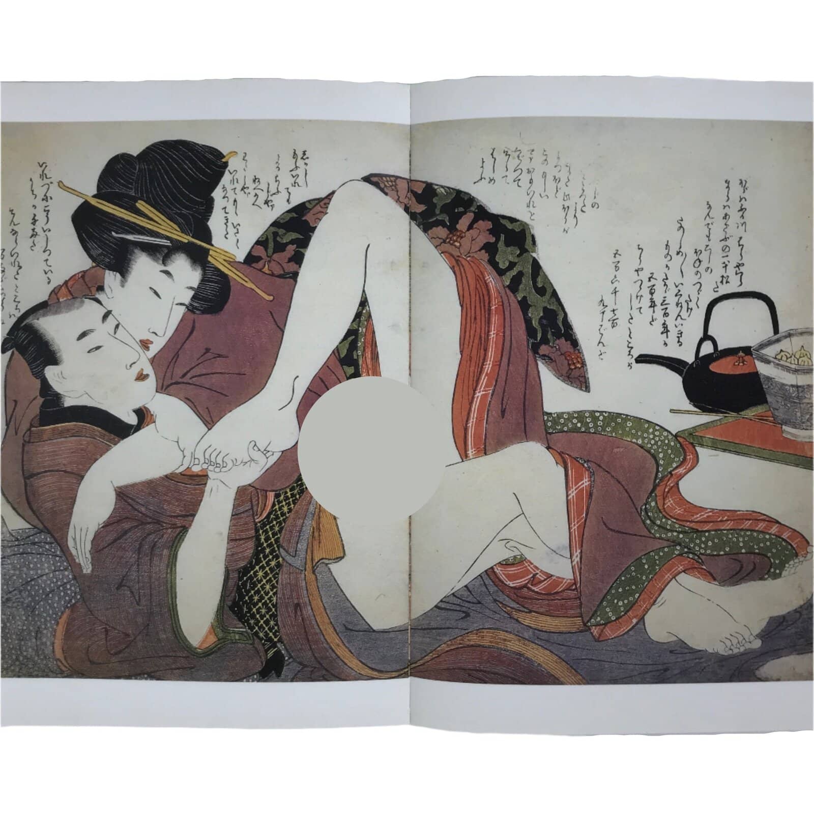 Japanese Shunga Ukiyoe Erotic Art Information Book Utamaro Woodblock Print FL411