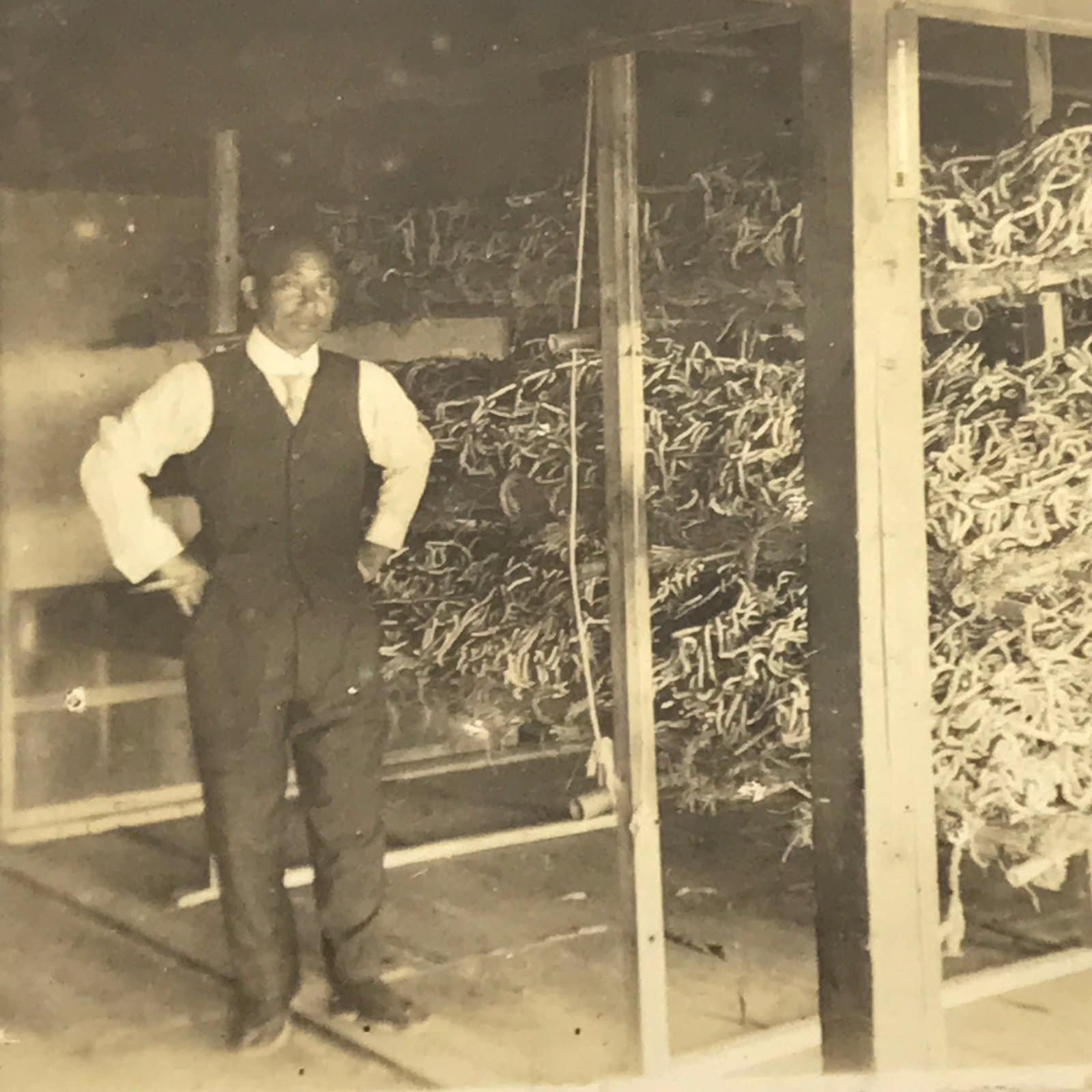 Japanese Silk Worm Farm Photograph Vtg Textile Production Daily Life Sepia PH190