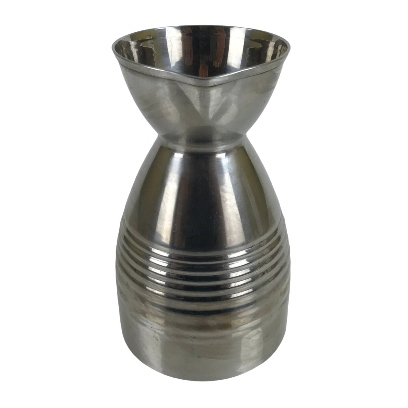 Japanese Stainless Steel Dashi Container Vtg 1300ml Soup Pitcher Lines TS690