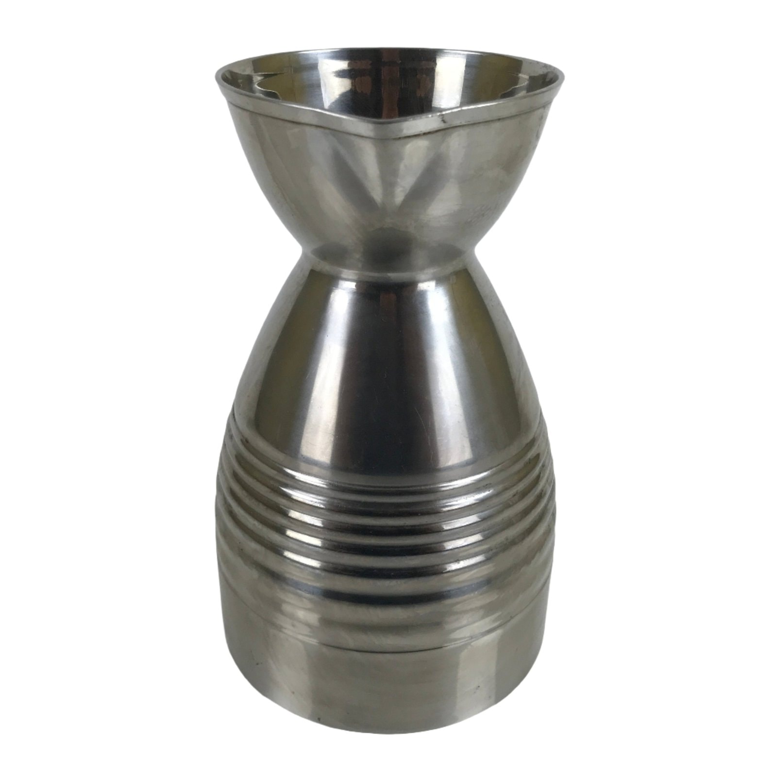 Japanese Stainless Steel Dashi Container Vtg 1300ml Soup Pitcher Lines TS691