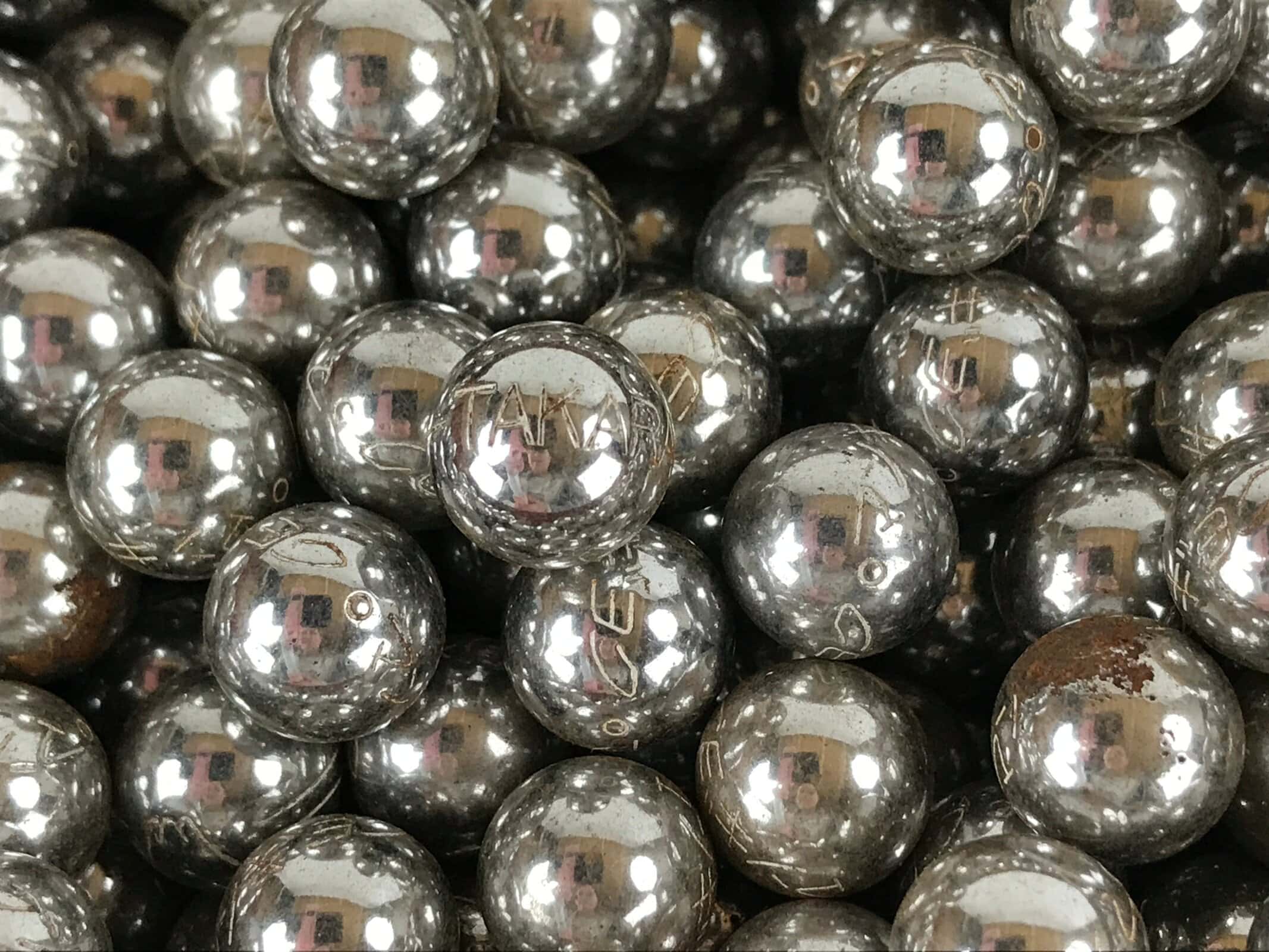 Japanese Steel Pachinko Balls Vtg Slot Game Metal Pieces Variety Silver JK669
