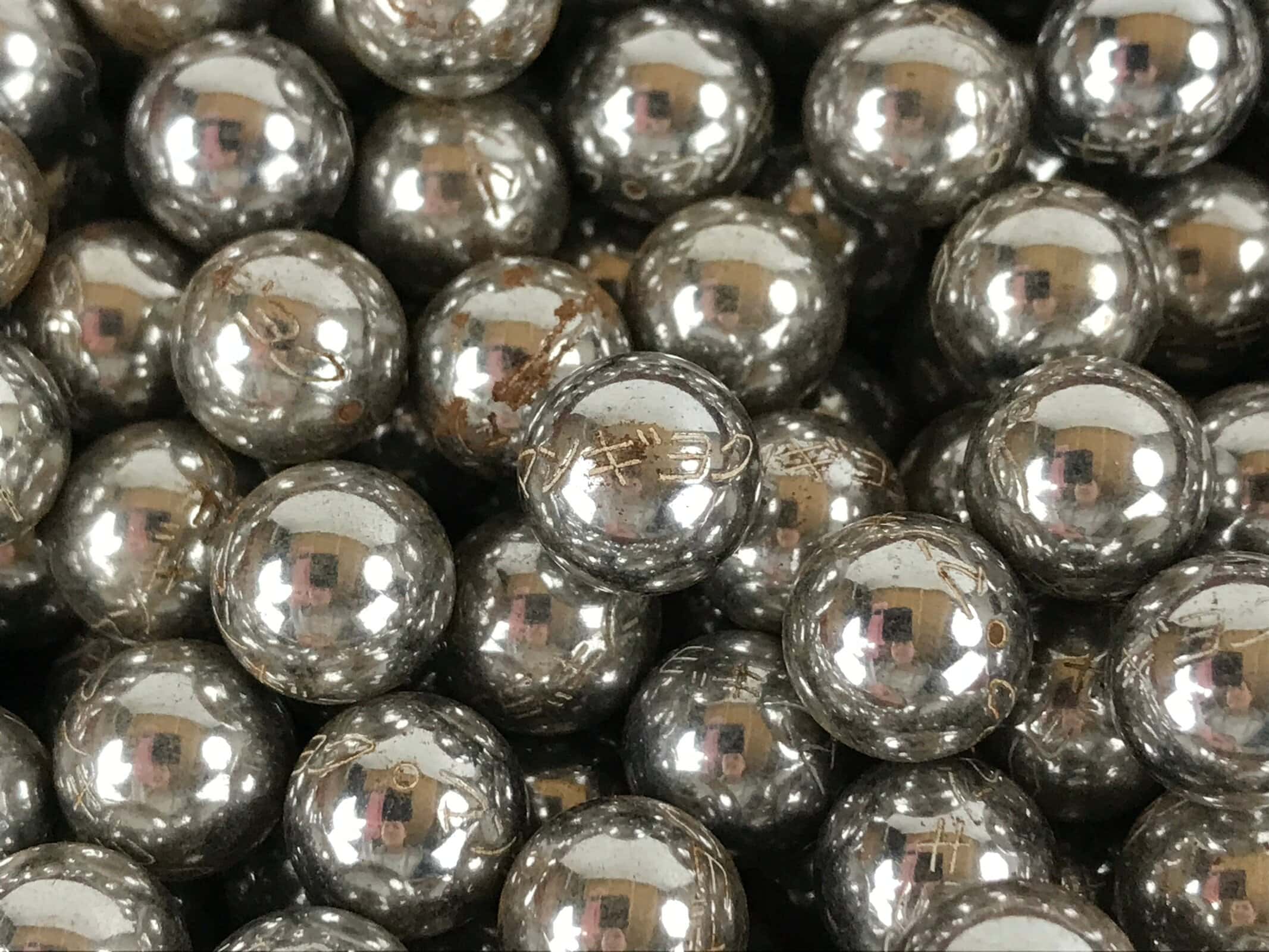 Japanese Steel Pachinko Balls Vtg Slot Game Metal Pieces Variety Silver JK669