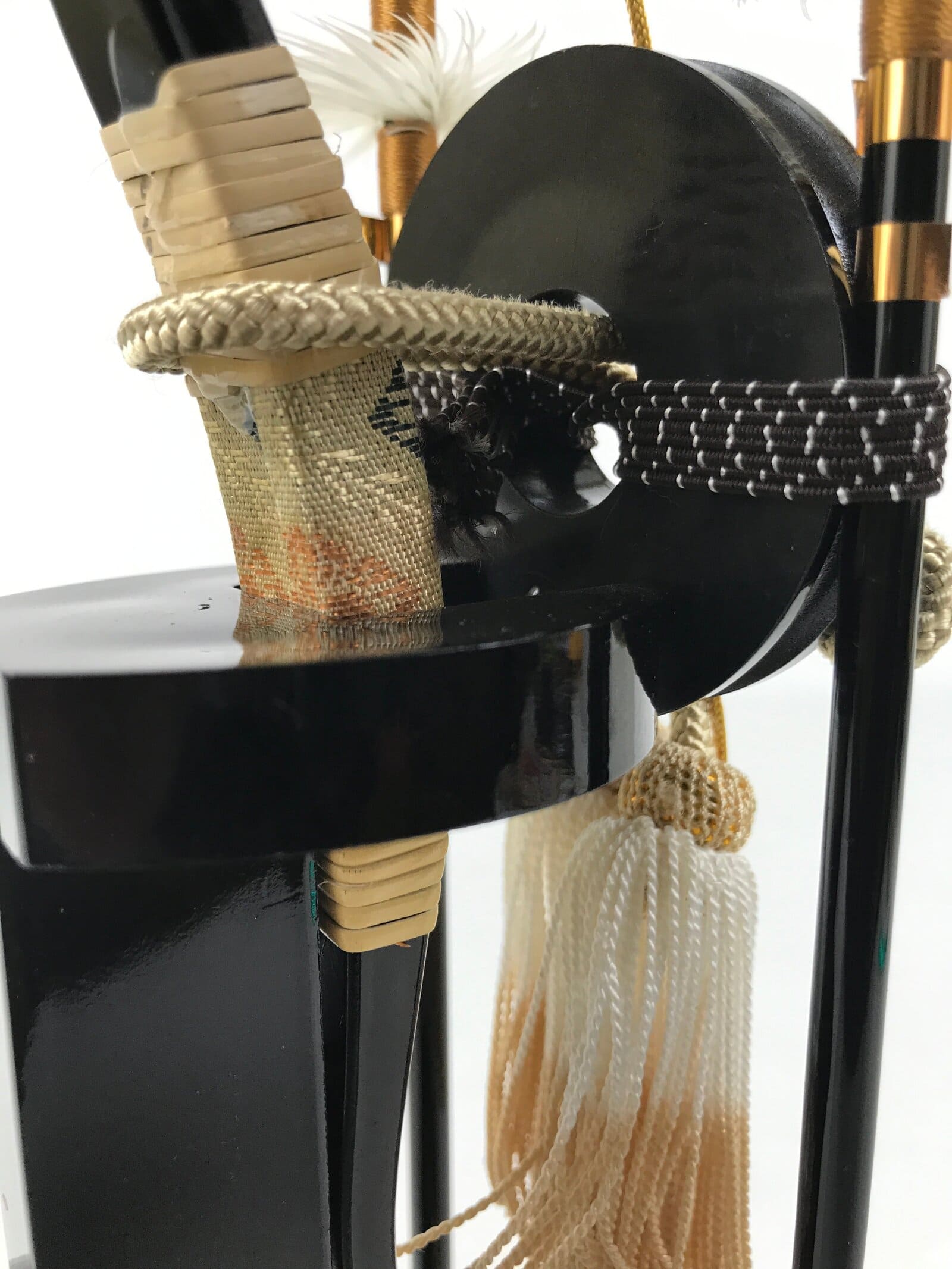 Japanese Sword Bow Arrow Hamayumi Display Stand Vtg Boys Day New Year ID650